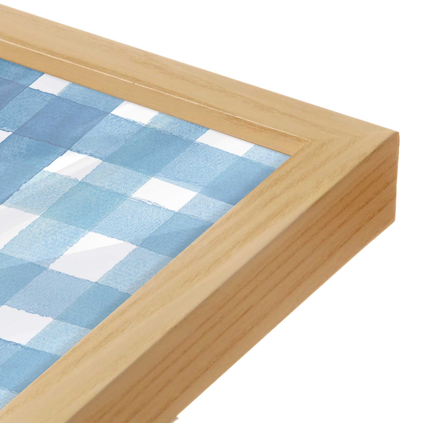 [Color:American Maple], Picture of art in a American Maple frame at an angle