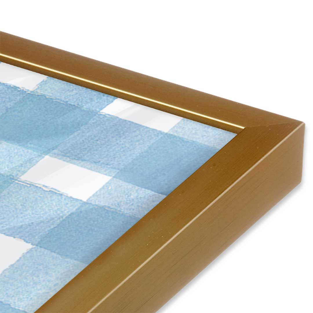 [Color:Polished Gold], Picture of art in a Polished Gold frame at an angle