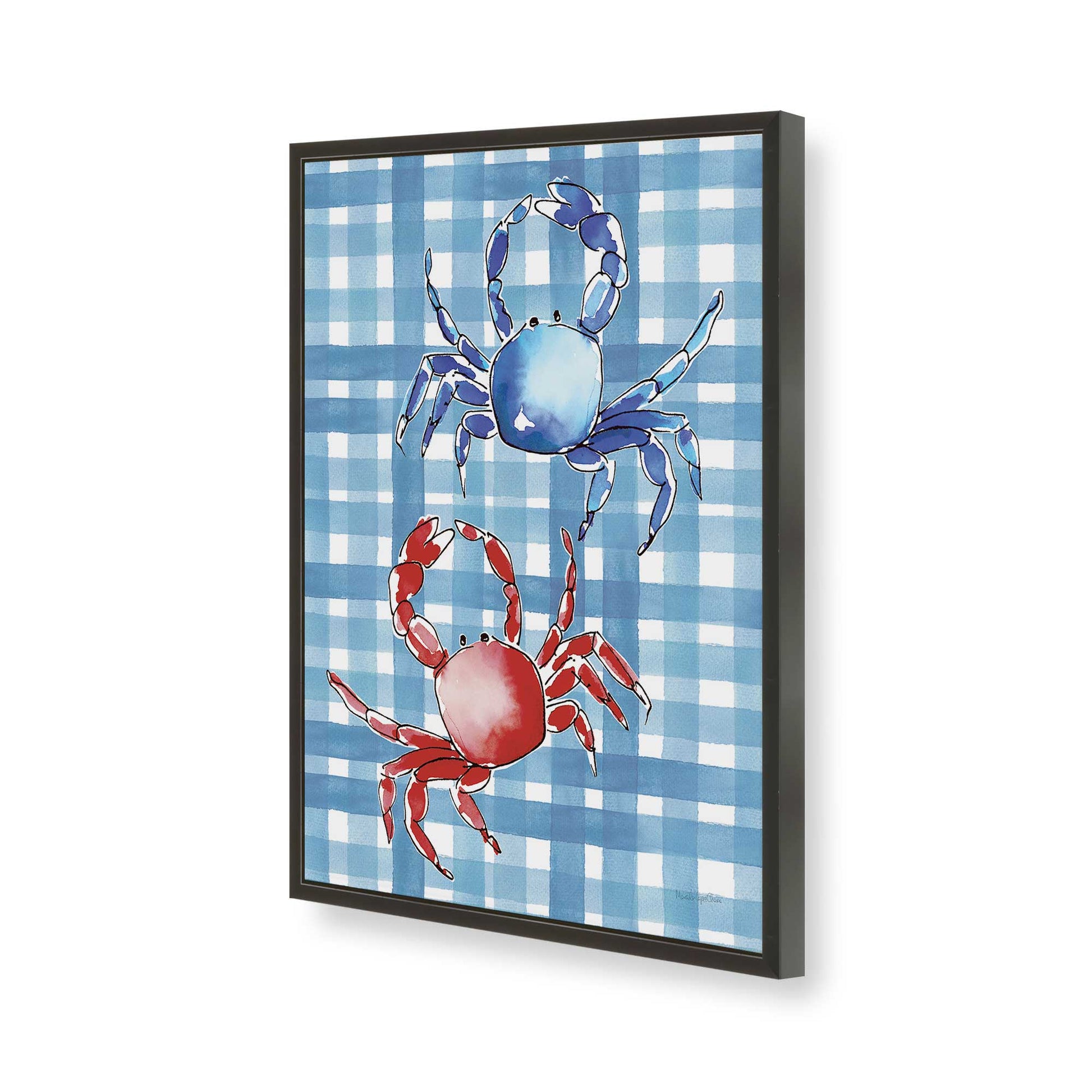 [Color:Satin Black], Picture of art in a Satin Black frame of the corner