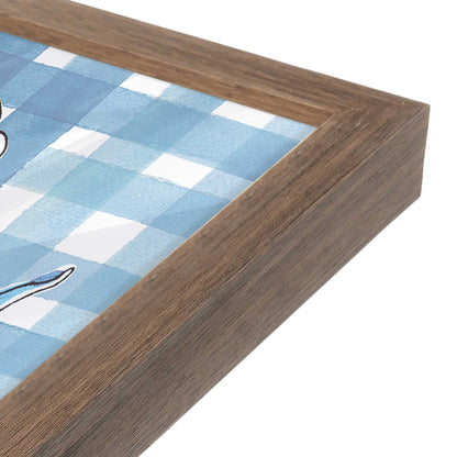 [Color:Walnut], Picture of art in a Walnut frame at an angle