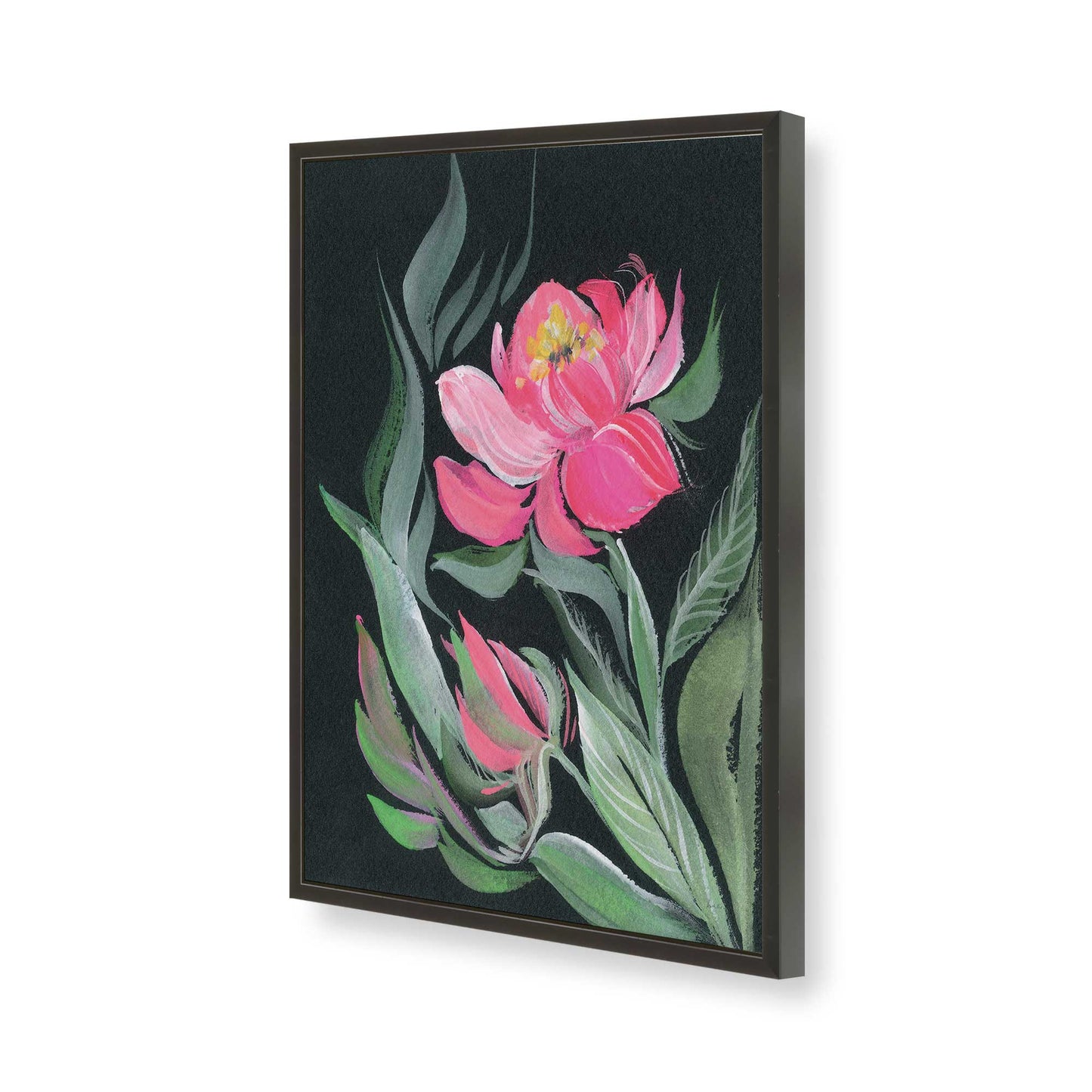 [Color:Satin Black], Picture of art in a Satin Black frame of the corner