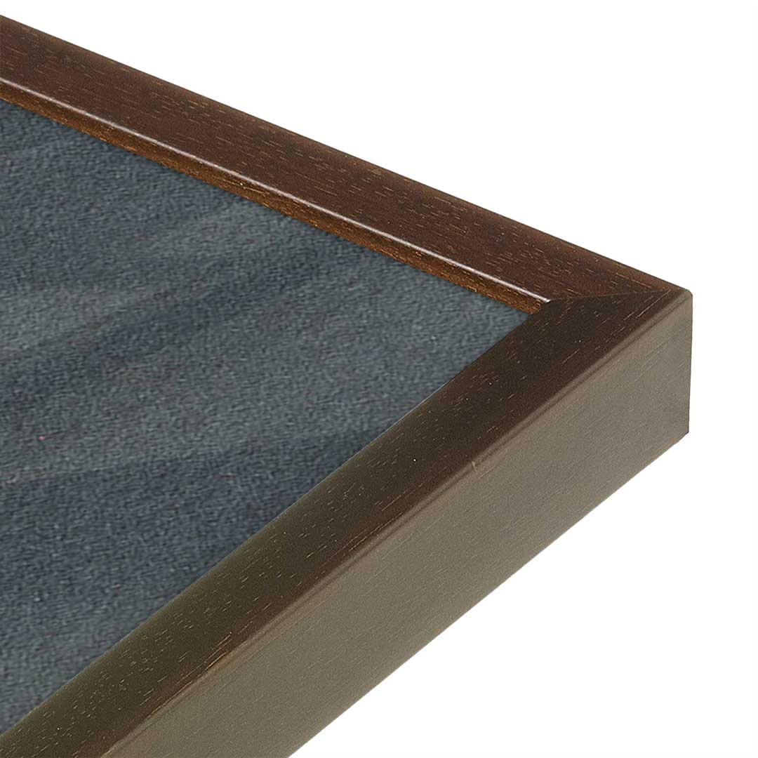 [Color:Brown], Picture of art in a Brown frame at an angle