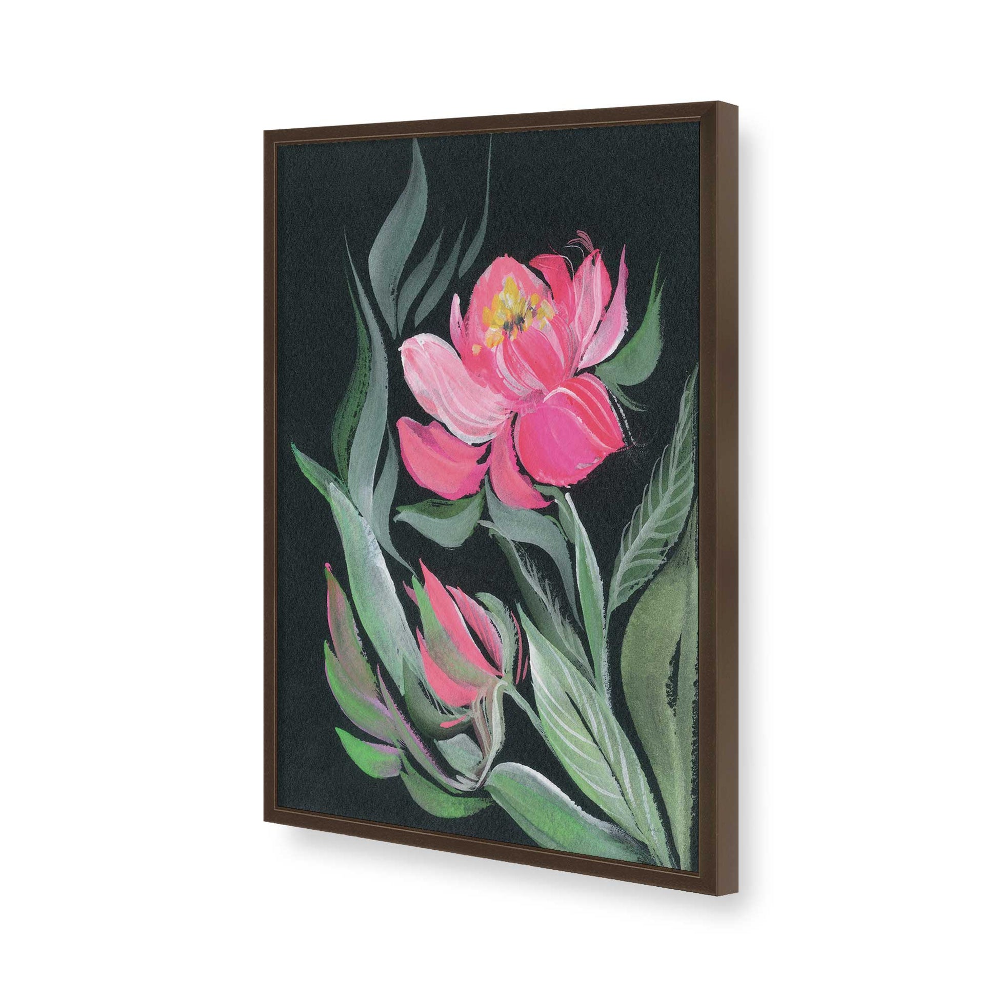 [Color:Brown], Picture of art in a Brown frame of the corner