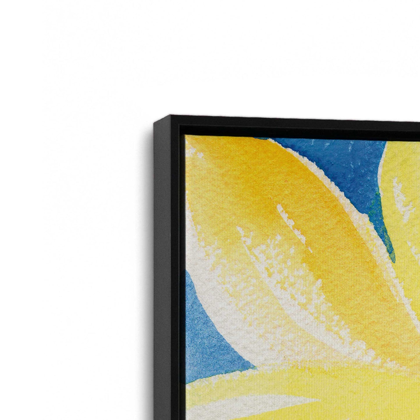 [Color:Satin Black], Picture of art in a Satin Black frame at an angle