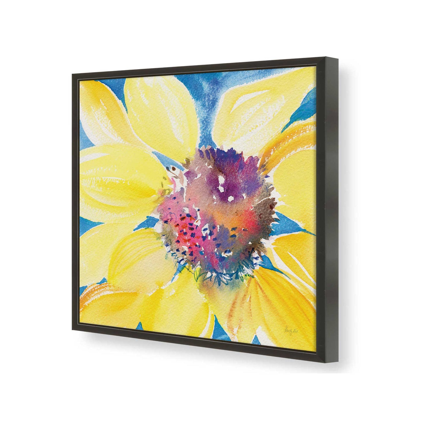 [Color:Satin Black], Picture of art in a Satin Black frame of the corner