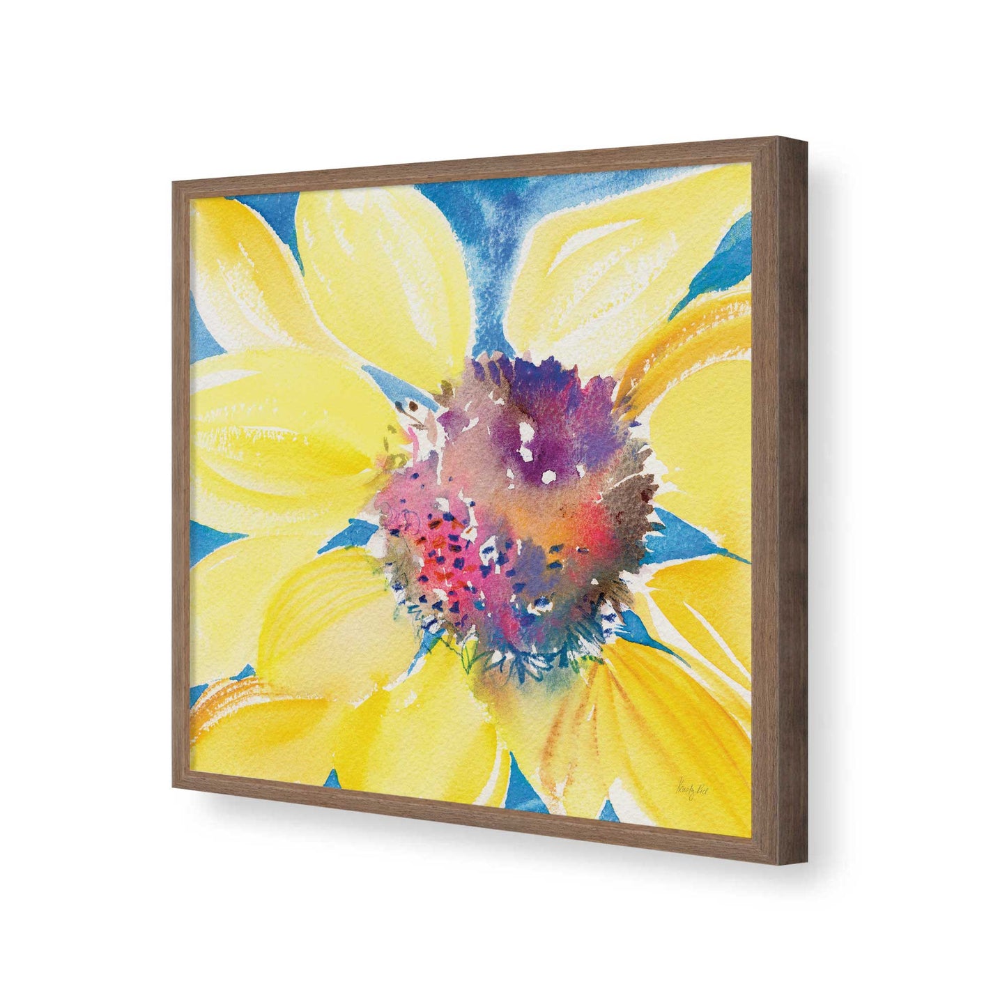 [Color:Walnut], Picture of art in a Walnut frame of the corner