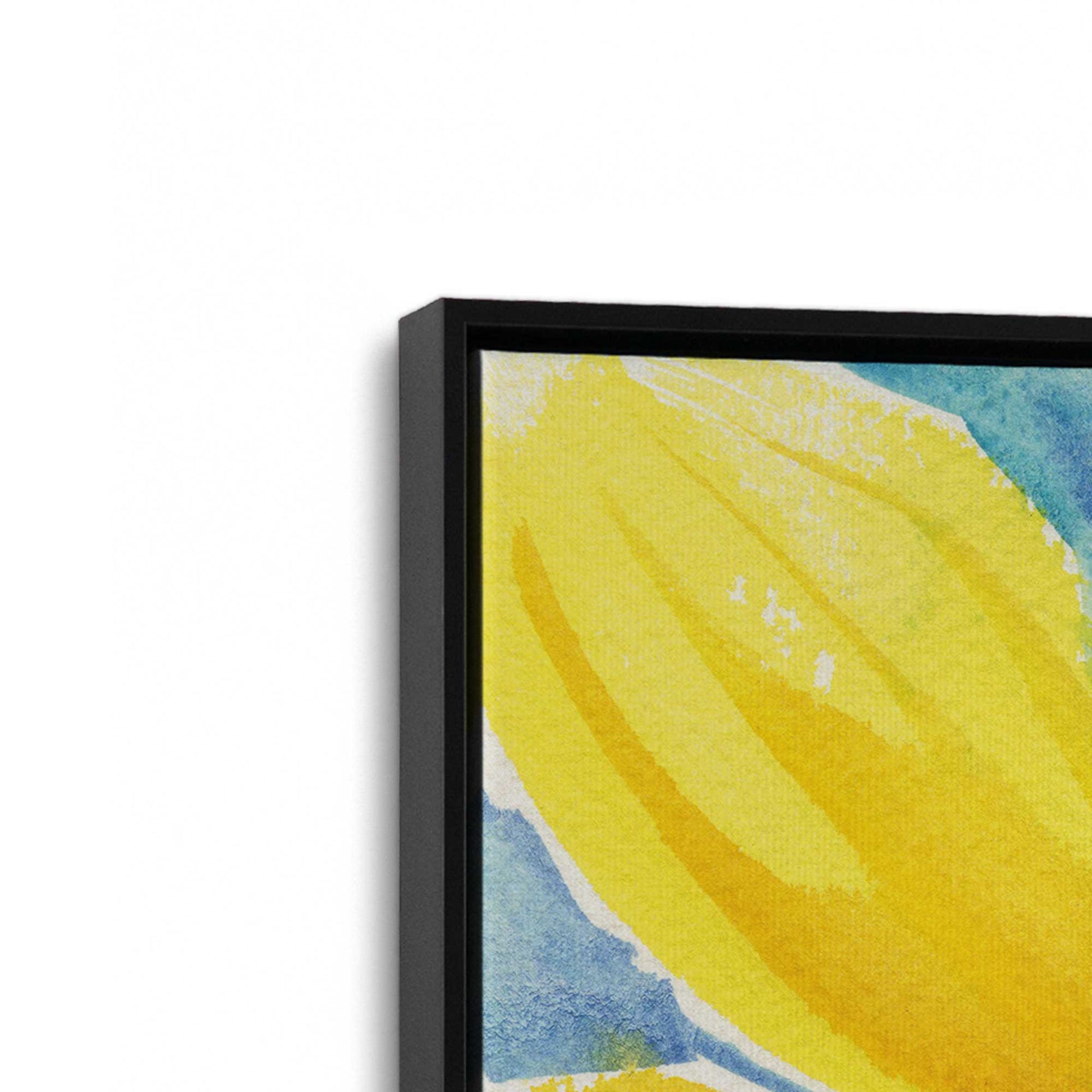[Color:Satin Black], Picture of art in a Satin Black frame at an angle