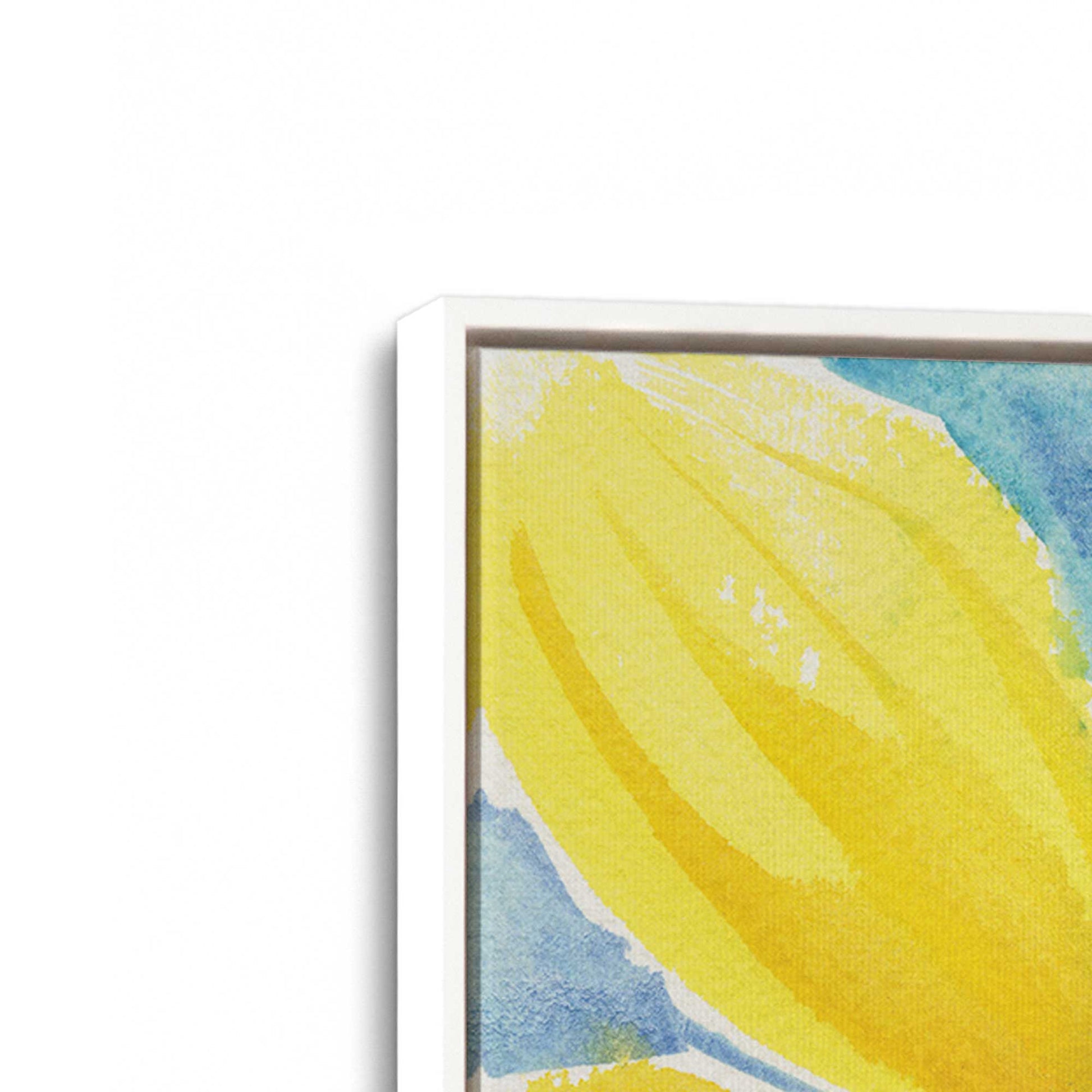 [Color:Opaque White], Picture of art in a White frame at an angle
