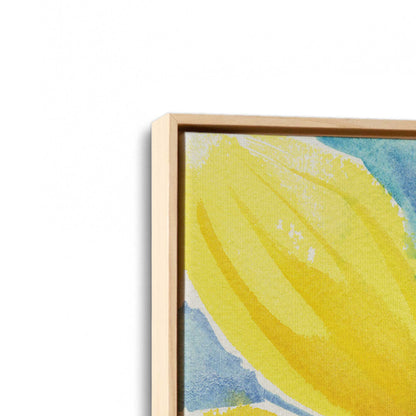[Color:American Maple], Picture of art in a American Maple frame at an angle