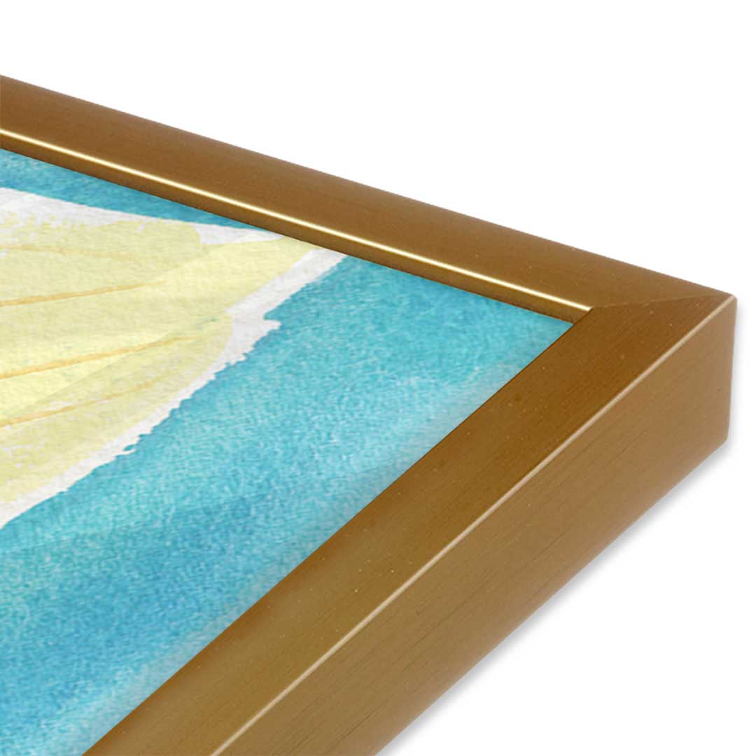 [Color:Polished Gold], Picture of art in a Polished Gold frame at an angle