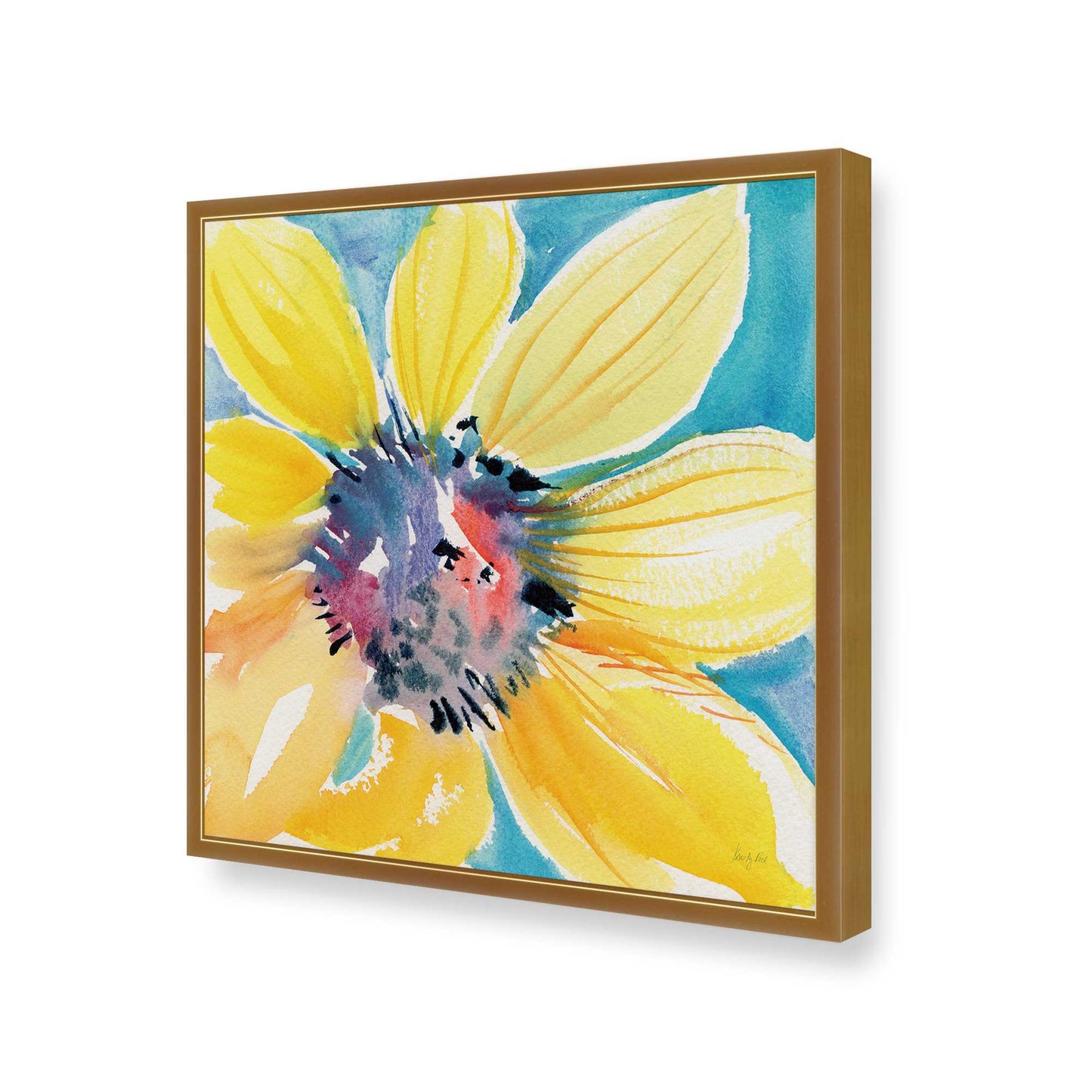 [Color:Polished Gold], Picture of art in a Polished Gold frame of the corner