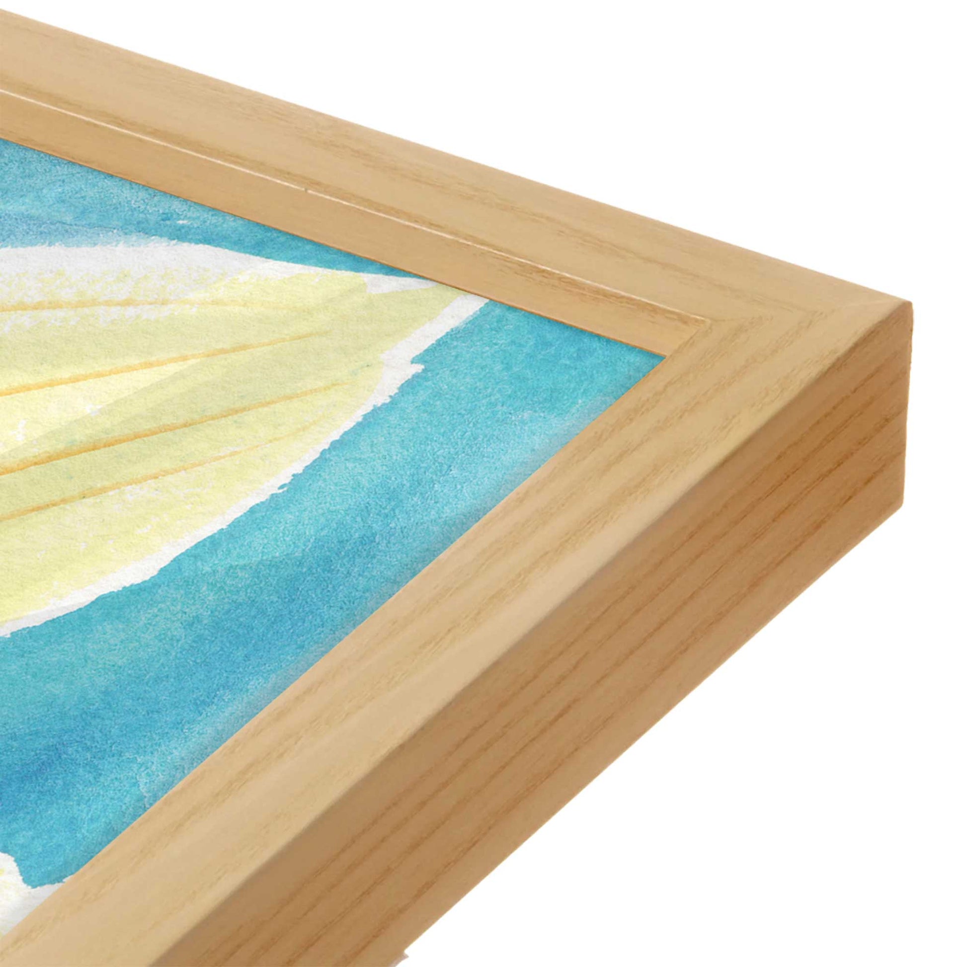 [Color:American Maple], Picture of art in a American Maple frame at an angle