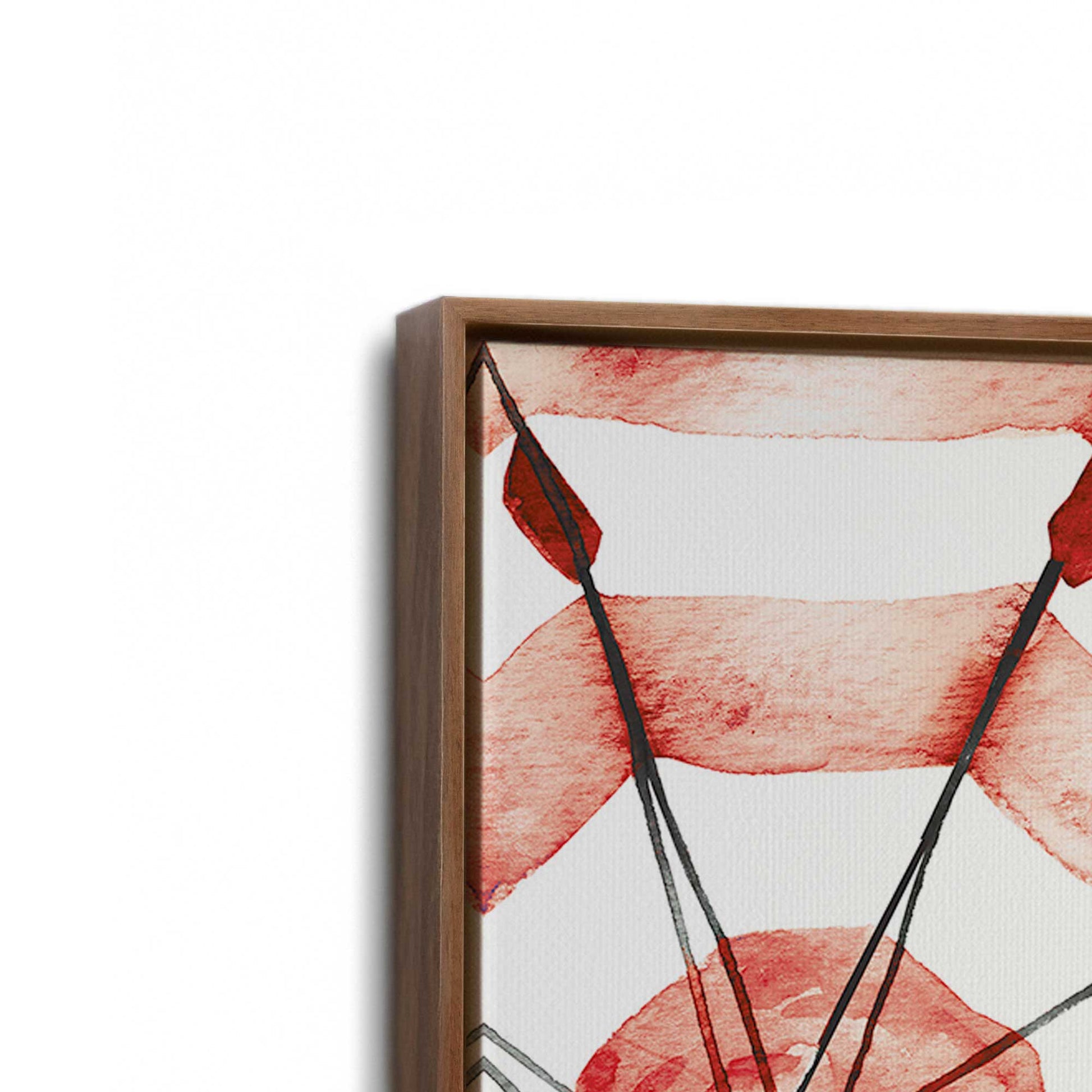 [Color:Walnut], Picture of art in a Walnut frame at an angle