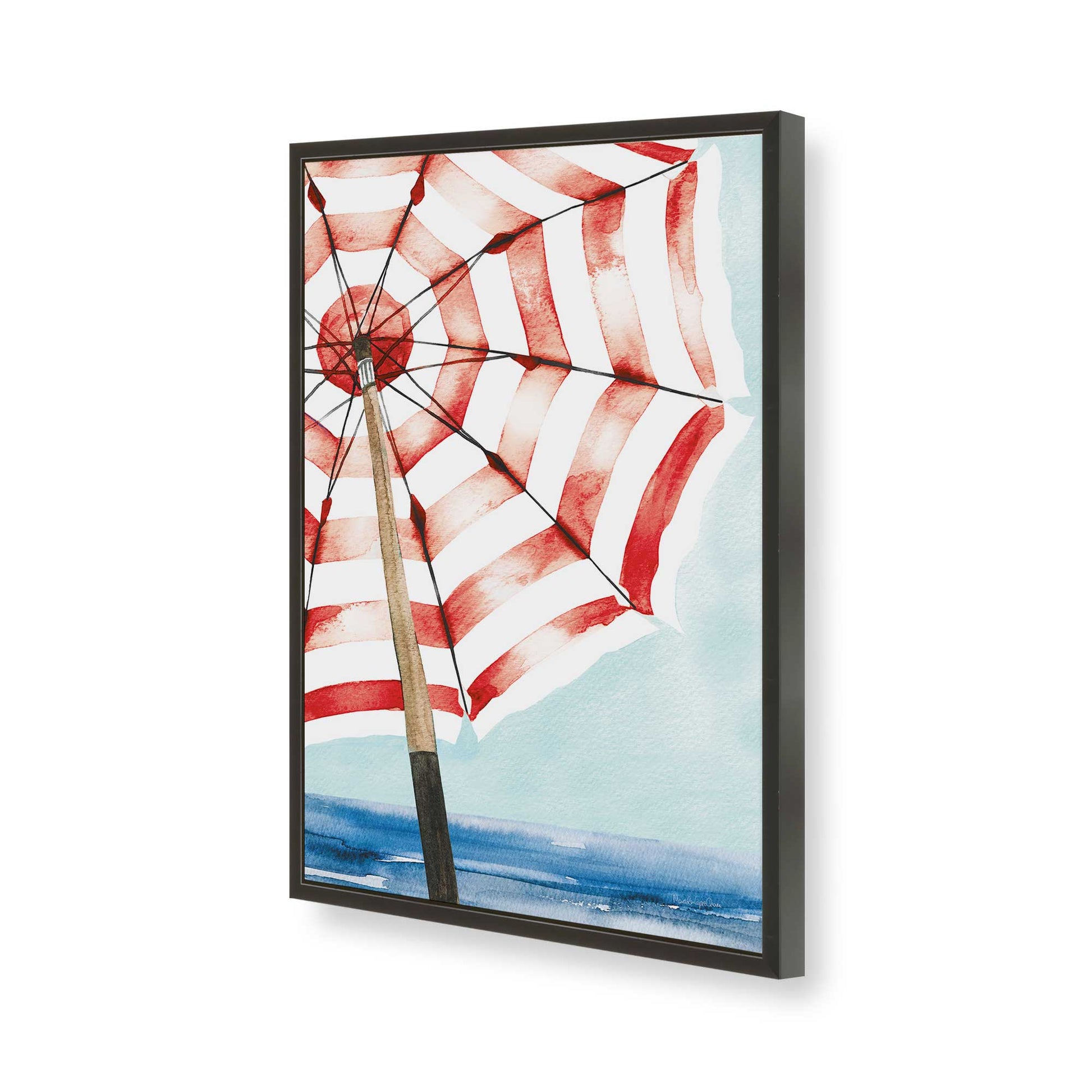 [Color:Satin Black], Picture of art in a Satin Black frame of the corner