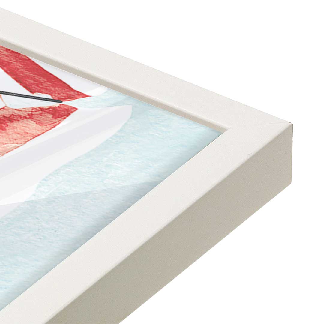 [Color:Opaque White], Picture of art in a Opaque White frame at an angle