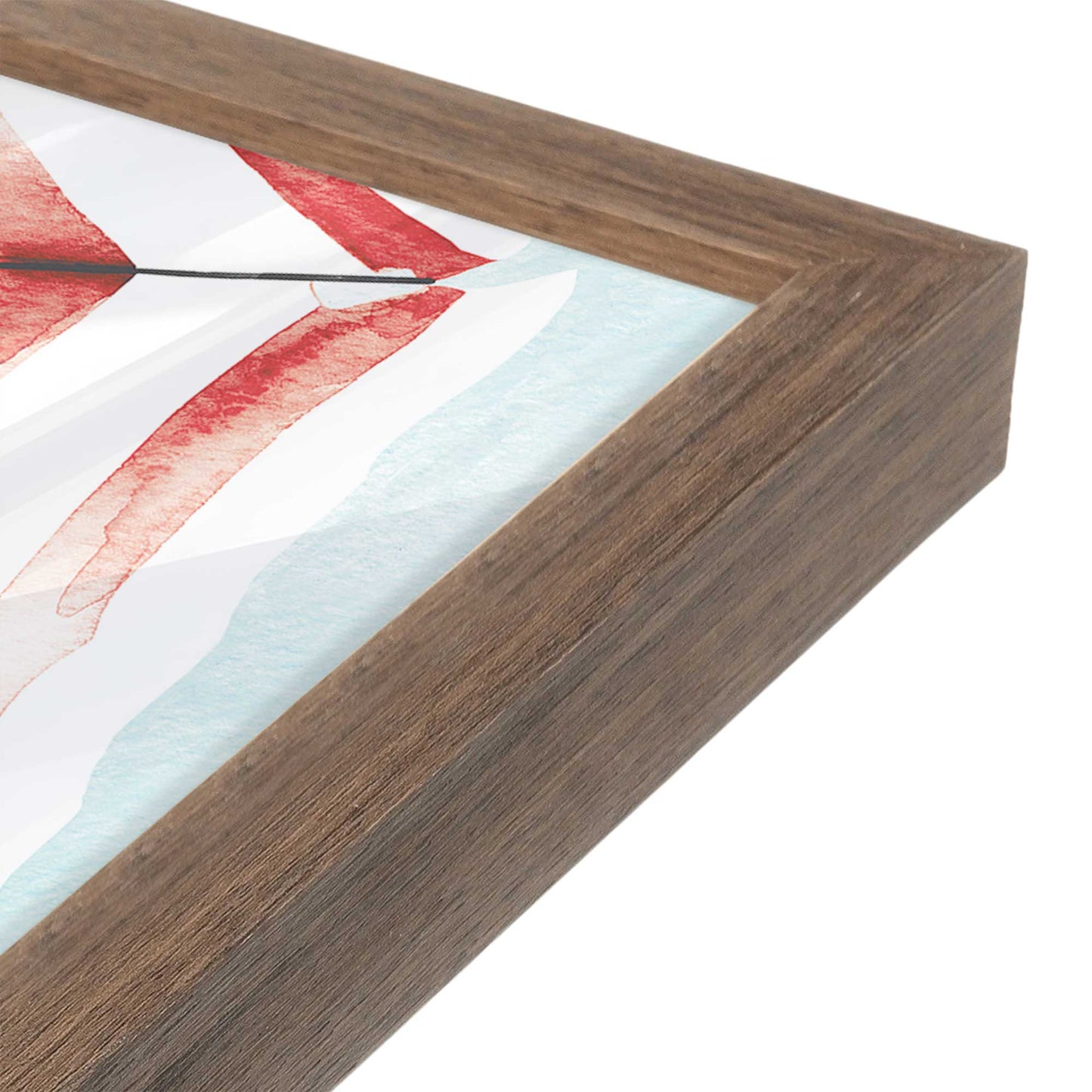 [Color:Walnut], Picture of art in a Walnut frame at an angle