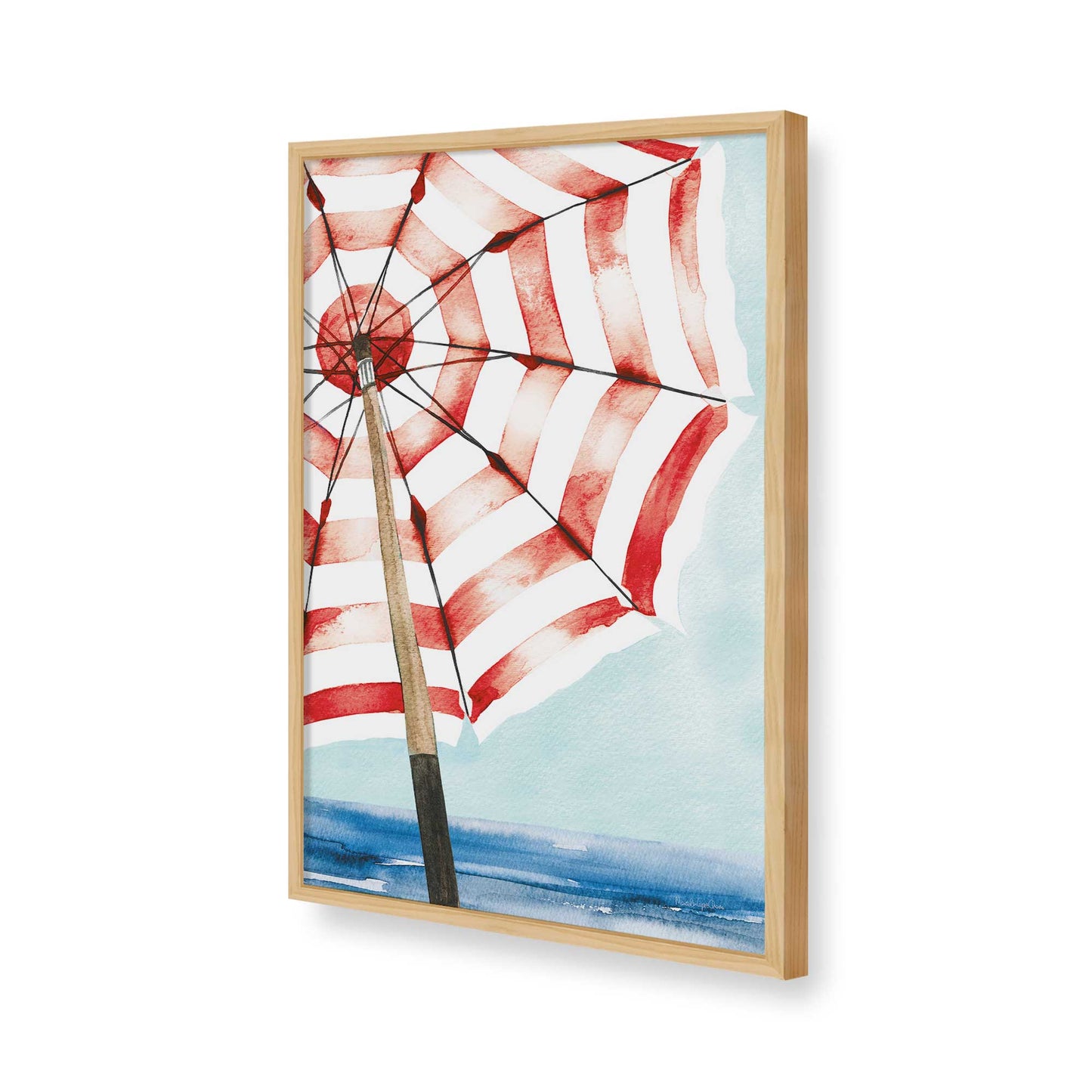[Color:American Maple], Picture of art in a American Maple frame of the corner