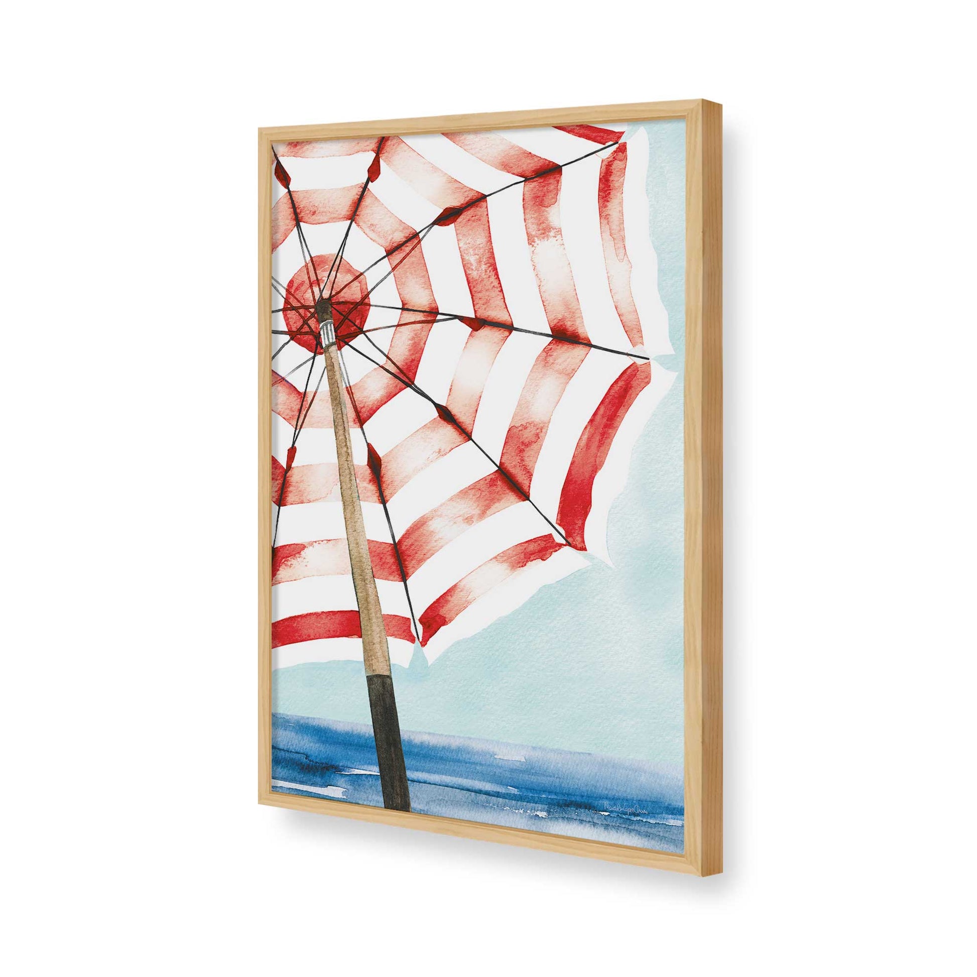 [Color:American Maple], Picture of art in a American Maple frame of the corner