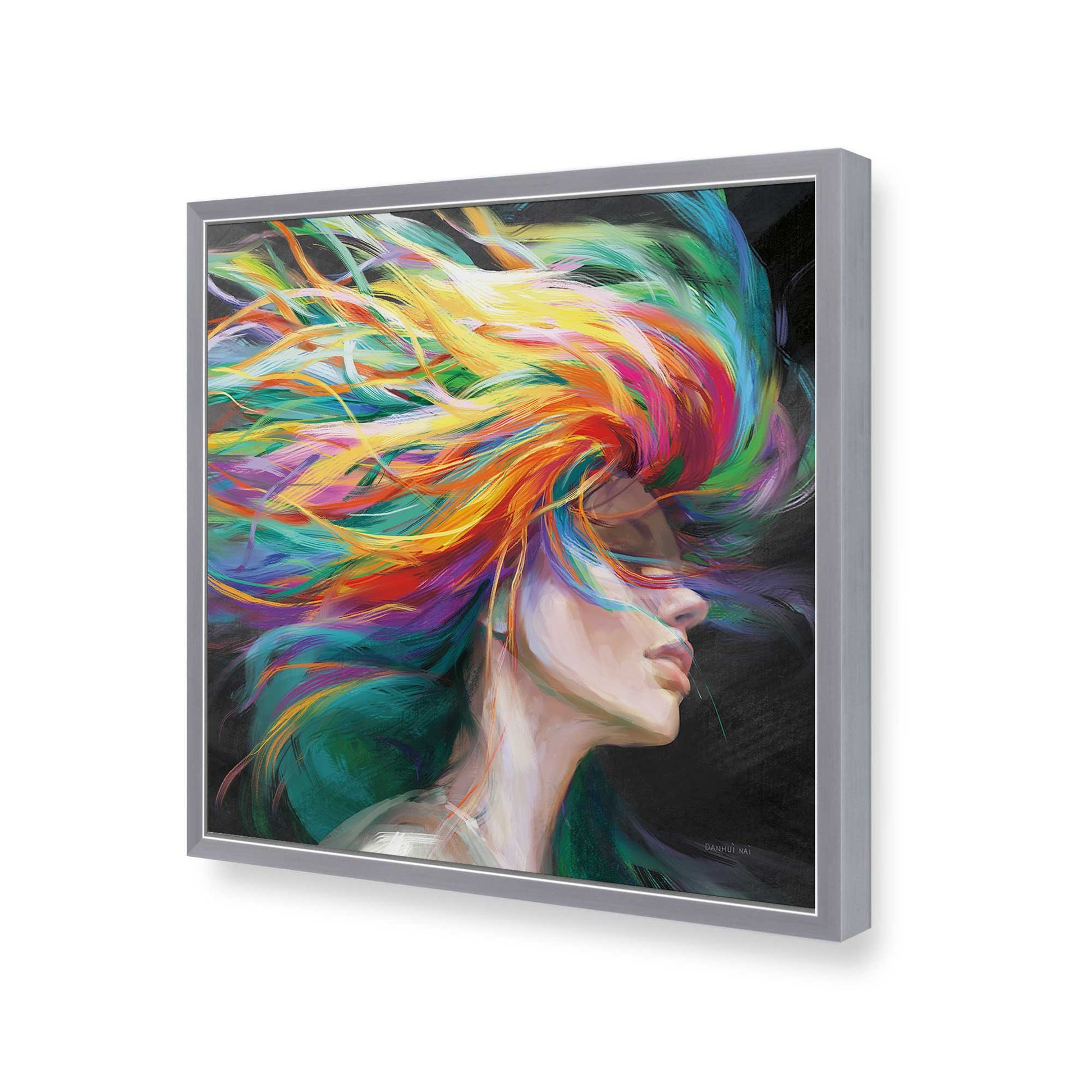 [Color:Polished Chrome], Picture of art in a Polished Chrome frame of the corner