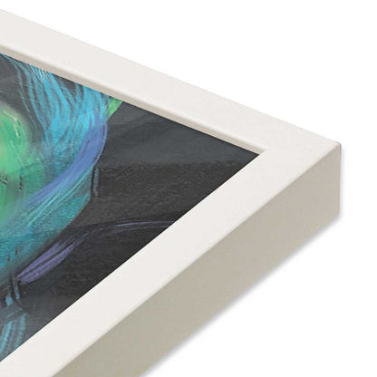 [Color:Opaque White], Picture of art in a Opaque White frame at an angle
