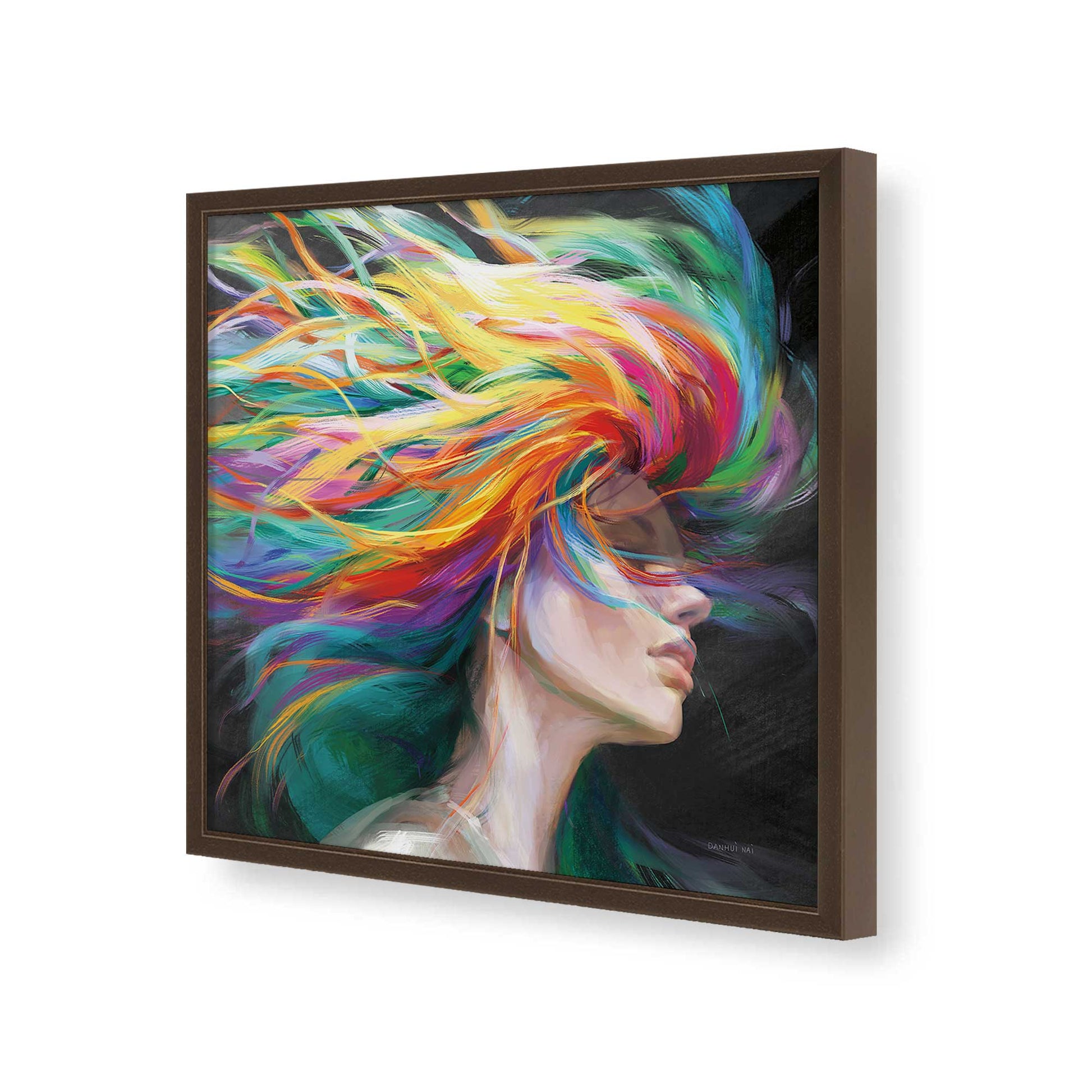 [Color:Espresso], Picture of art in a Espresso frame of the corner