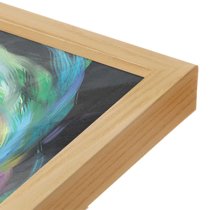 [Color:American Maple], Picture of art in a American Maple frame at an angle