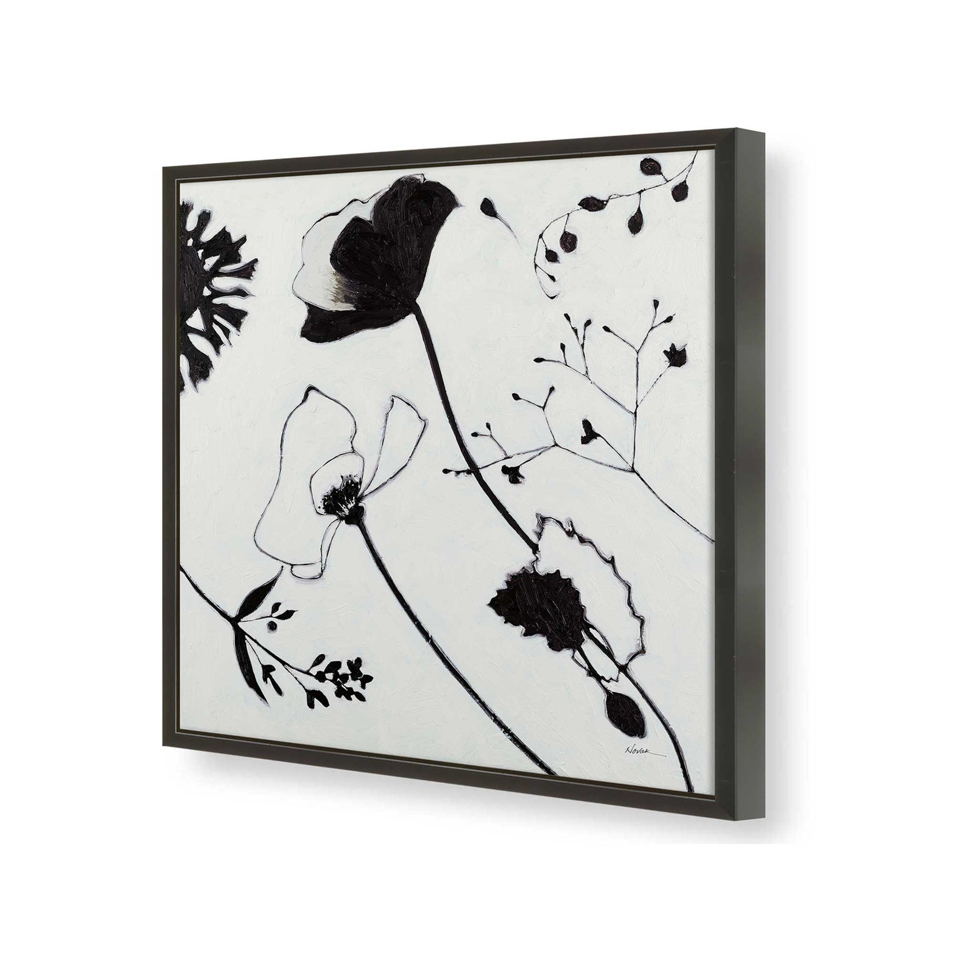 [Color:Satin Black], Picture of art in a Satin Black frame of the corner