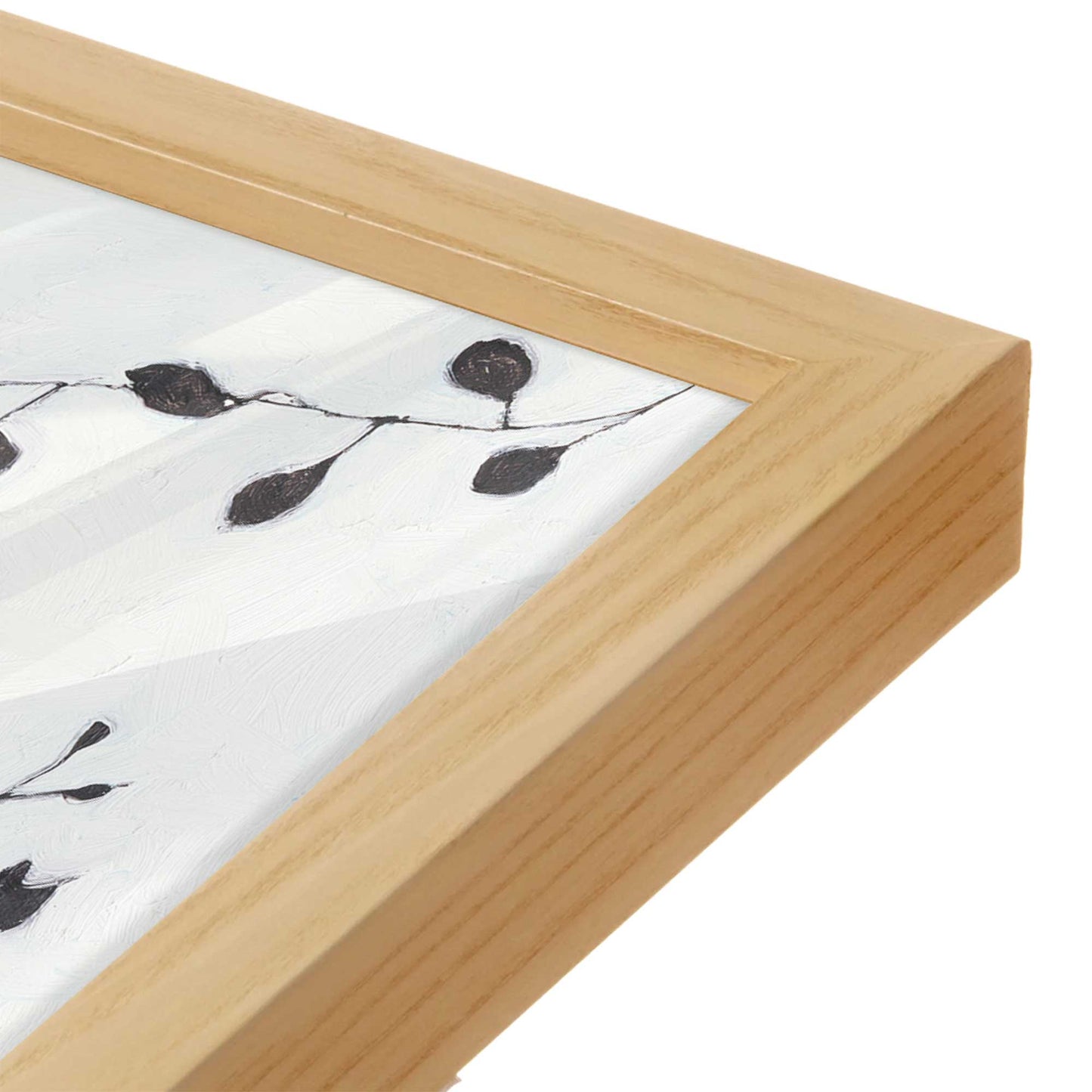 [Color:American Maple], Picture of art in a American Maple frame at an angle