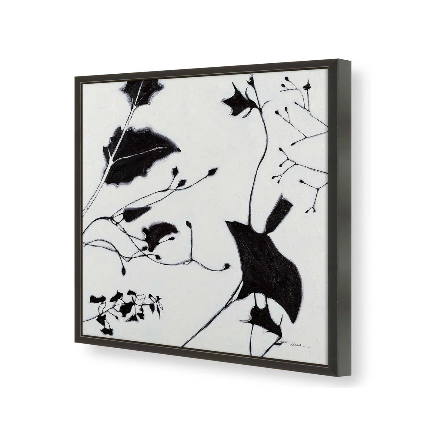 [Color:Satin Black], Picture of art in a Satin Black frame of the corner