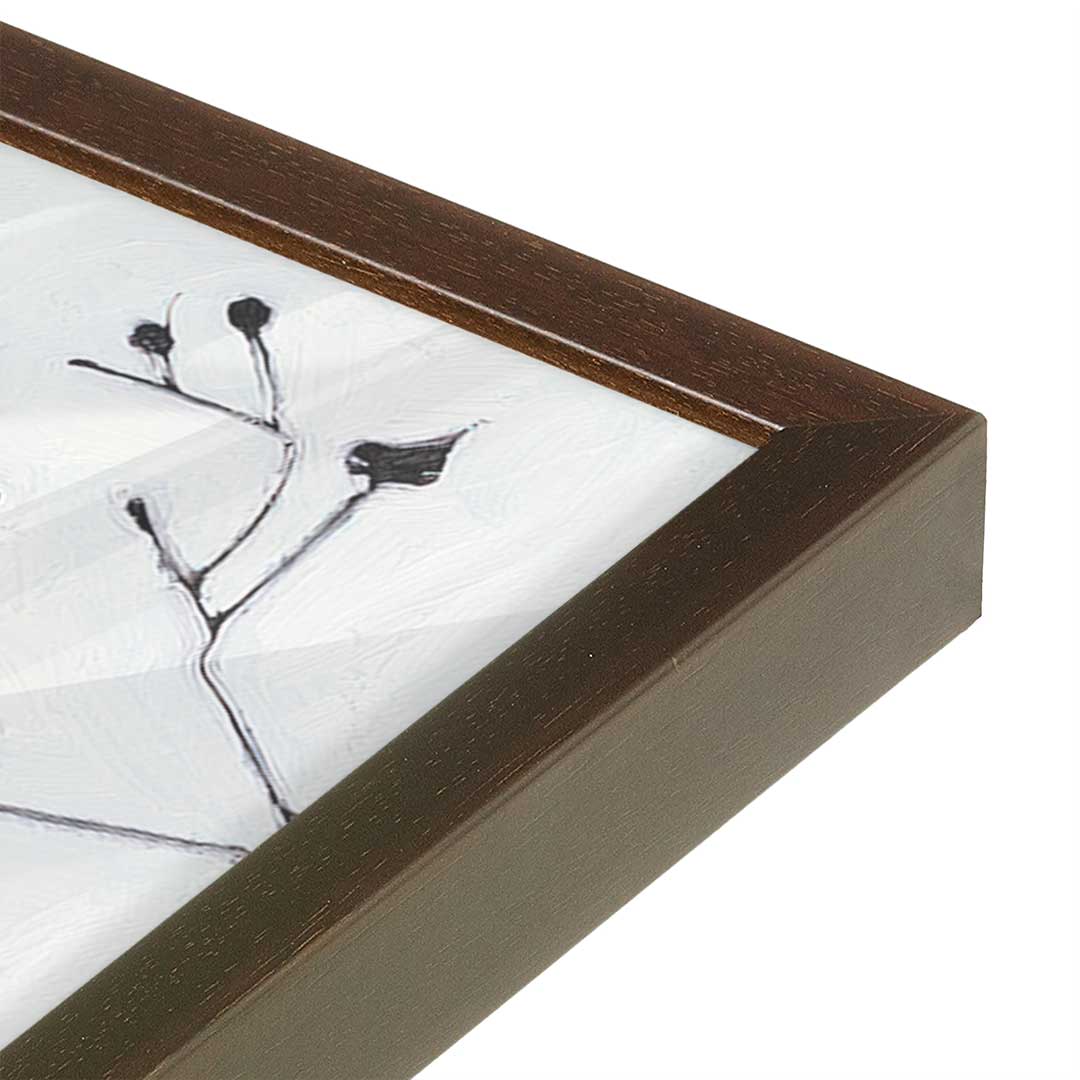 [Color:Espresso], Picture of art in a Espresso frame at an angle