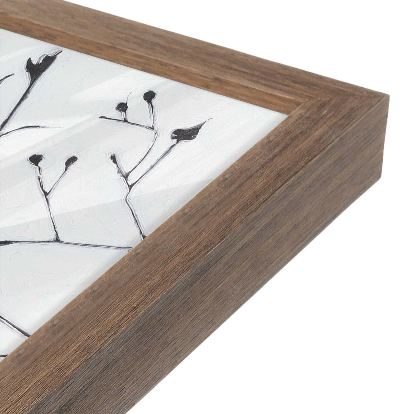[Color:Walnut], Picture of art in a Walnut frame at an angle
