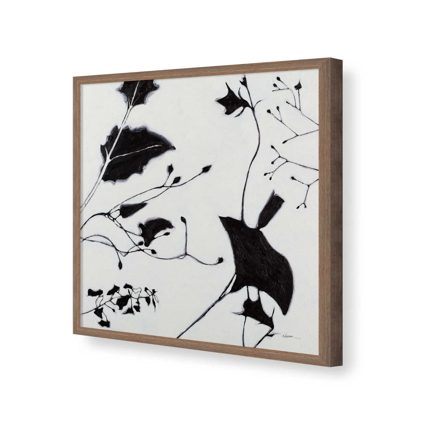 [Color:Walnut], Picture of art in a Walnut frame of the corner