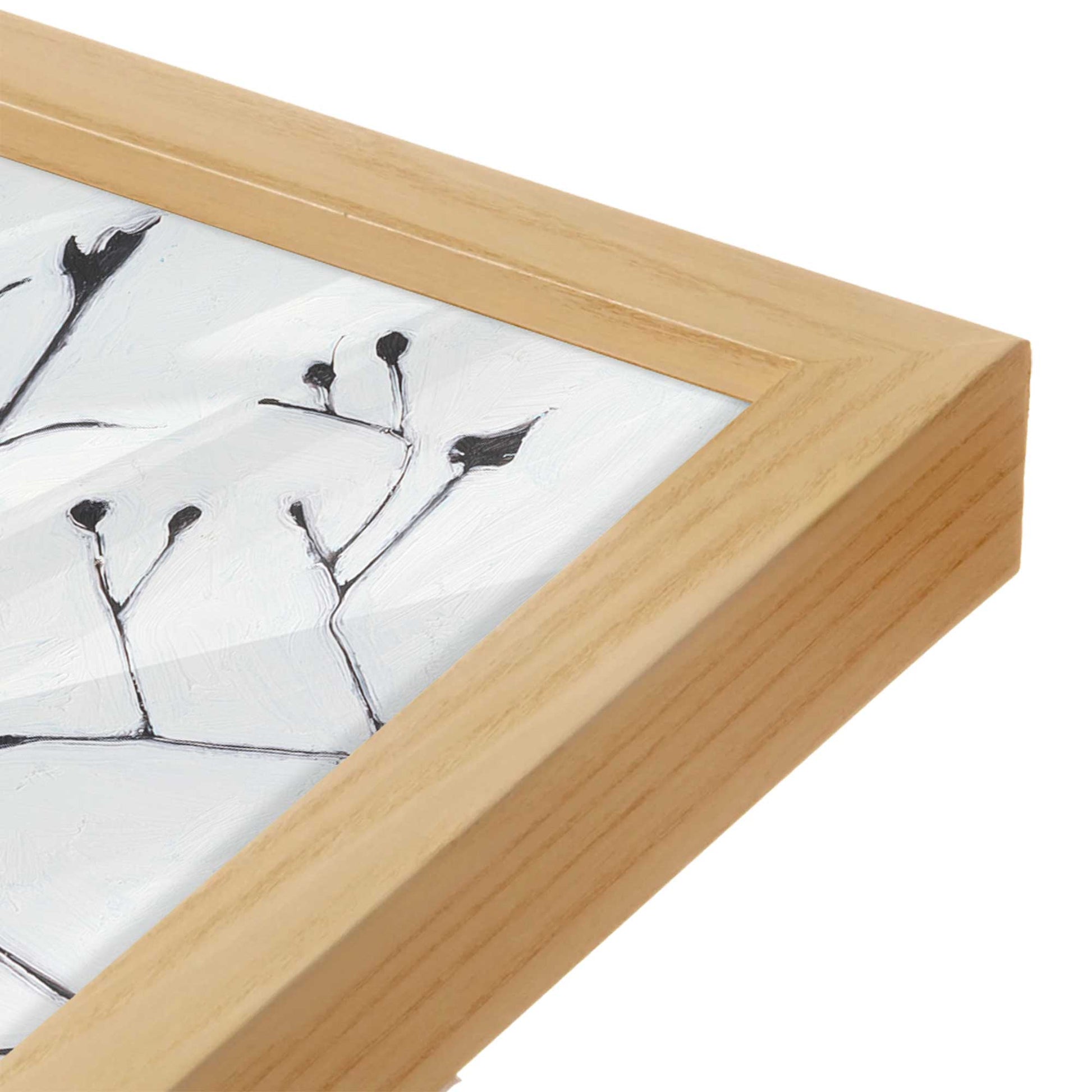 [Color:American Maple], Picture of art in a American Maple frame at an angle