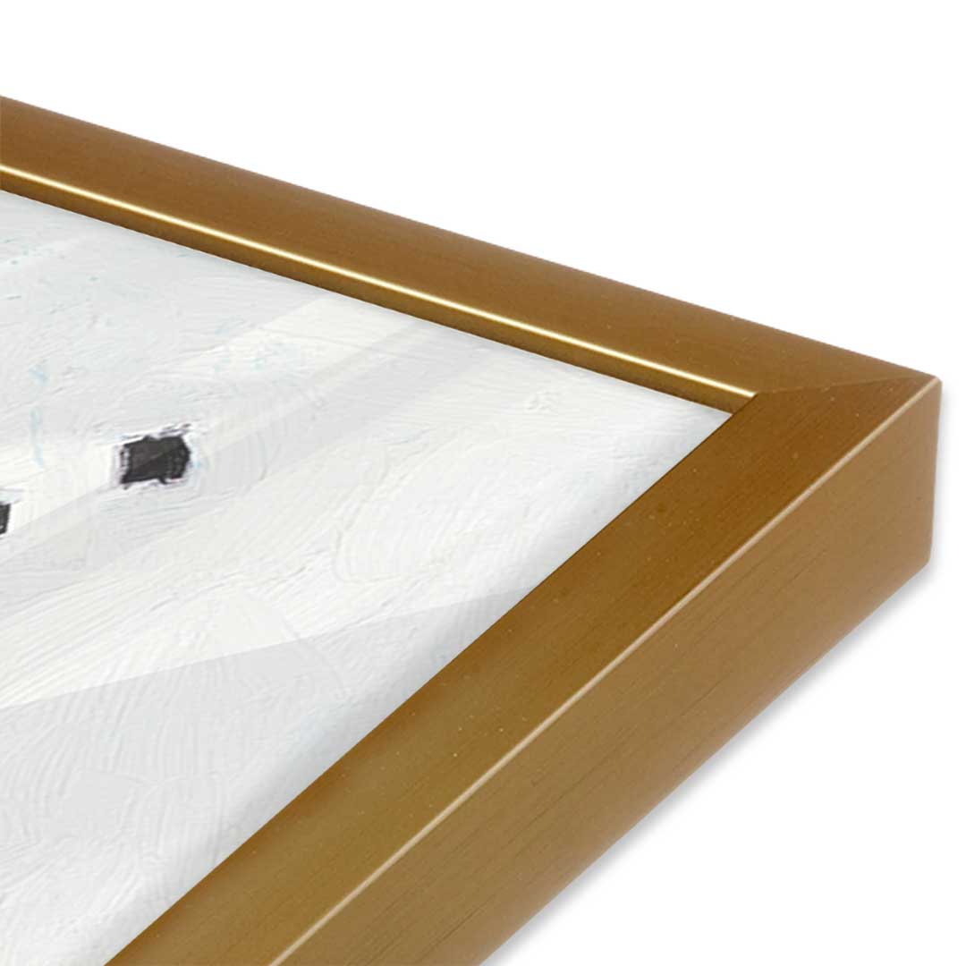 [Color:Polished Gold], Picture of art in a Polished Gold frame at an angle