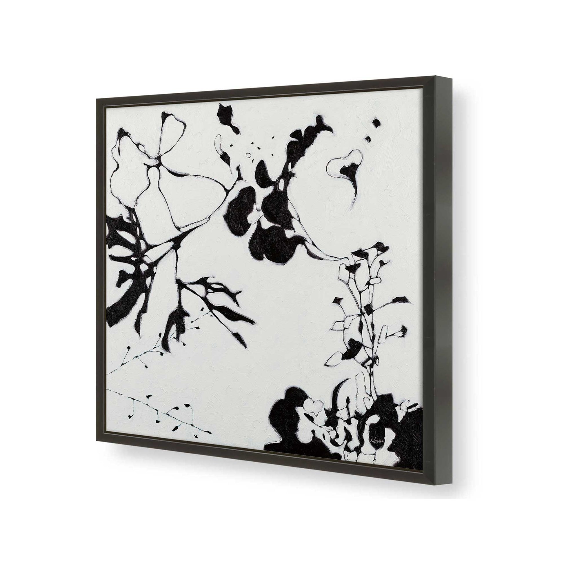 [Color:Satin Black], Picture of art in a Satin Black frame of the corner