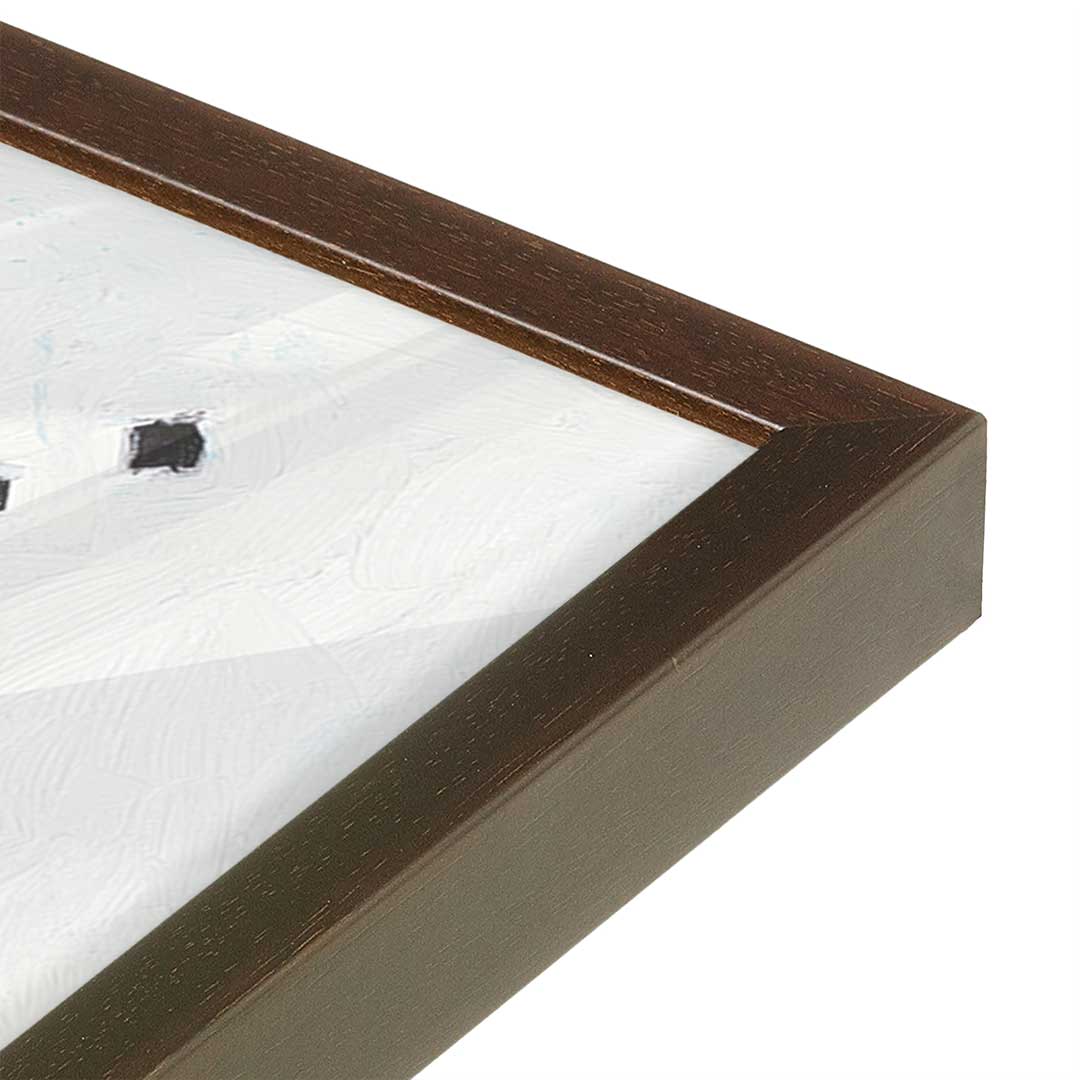 [Color:Espresso], Picture of art in a Espresso frame at an angle