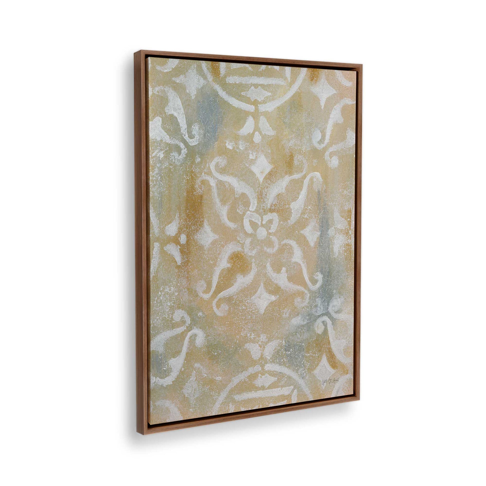 [Color:Walnut], Picture of the corner of the art