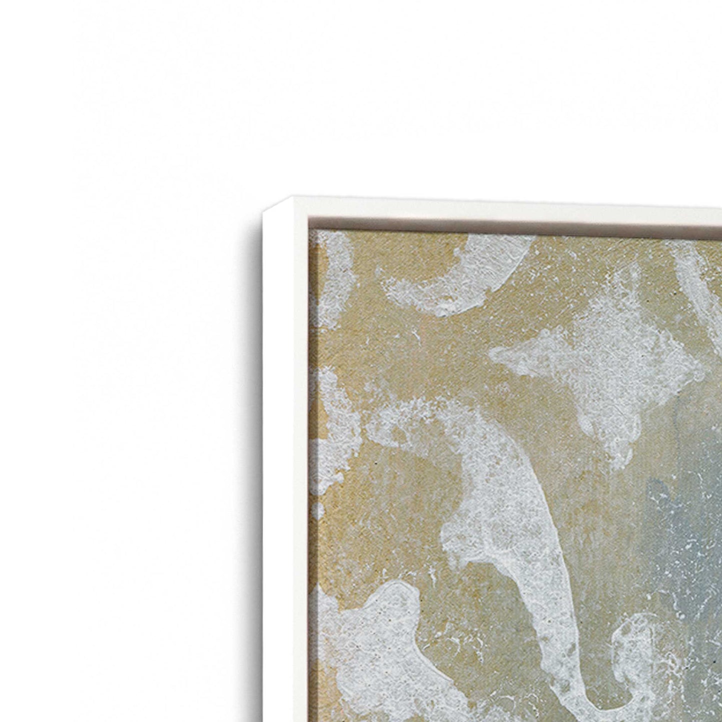 [Color:Opaque White], Picture of art in a White frame at an angle