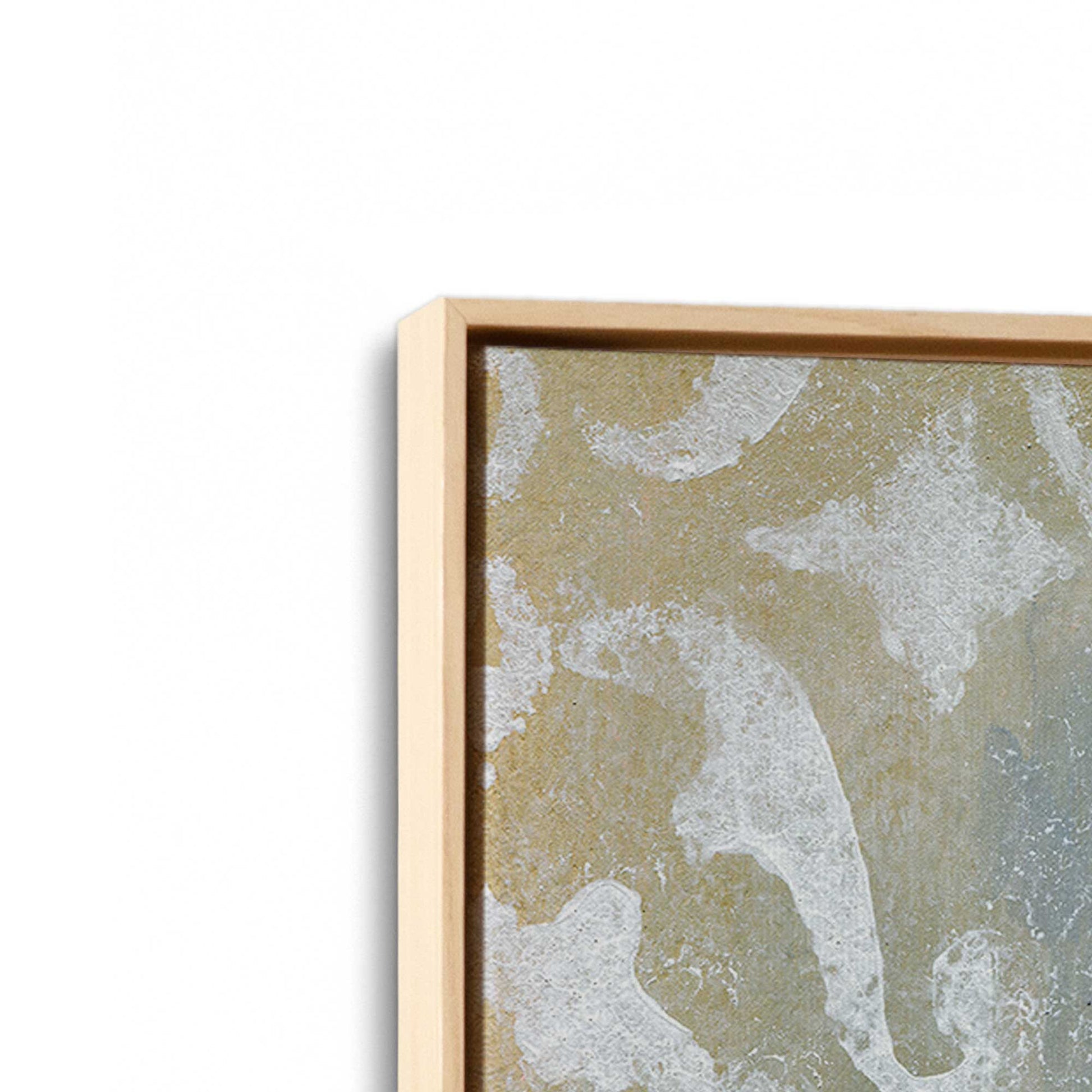 [Color:American Maple], Picture of art in a American Maple frame at an angle