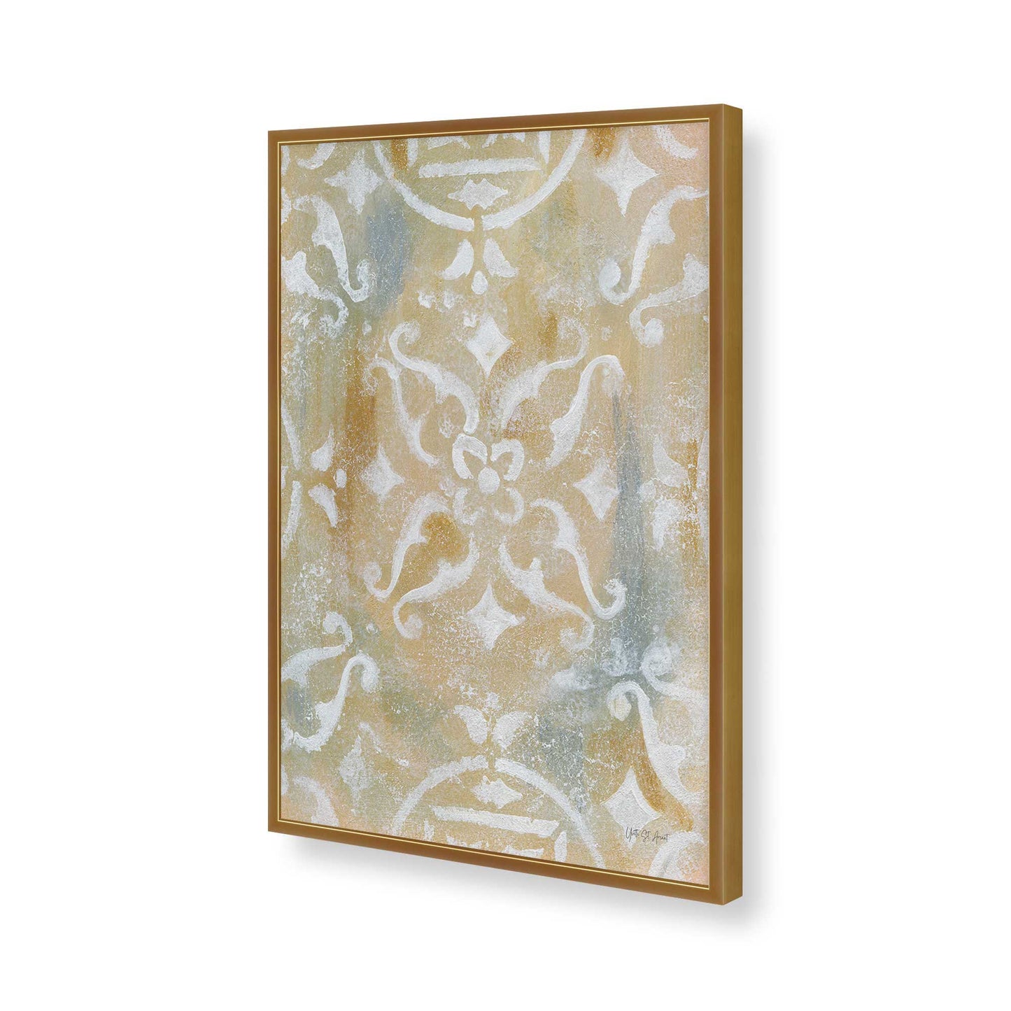 [Color:Polished Gold], Picture of art in a Polished Gold frame of the corner