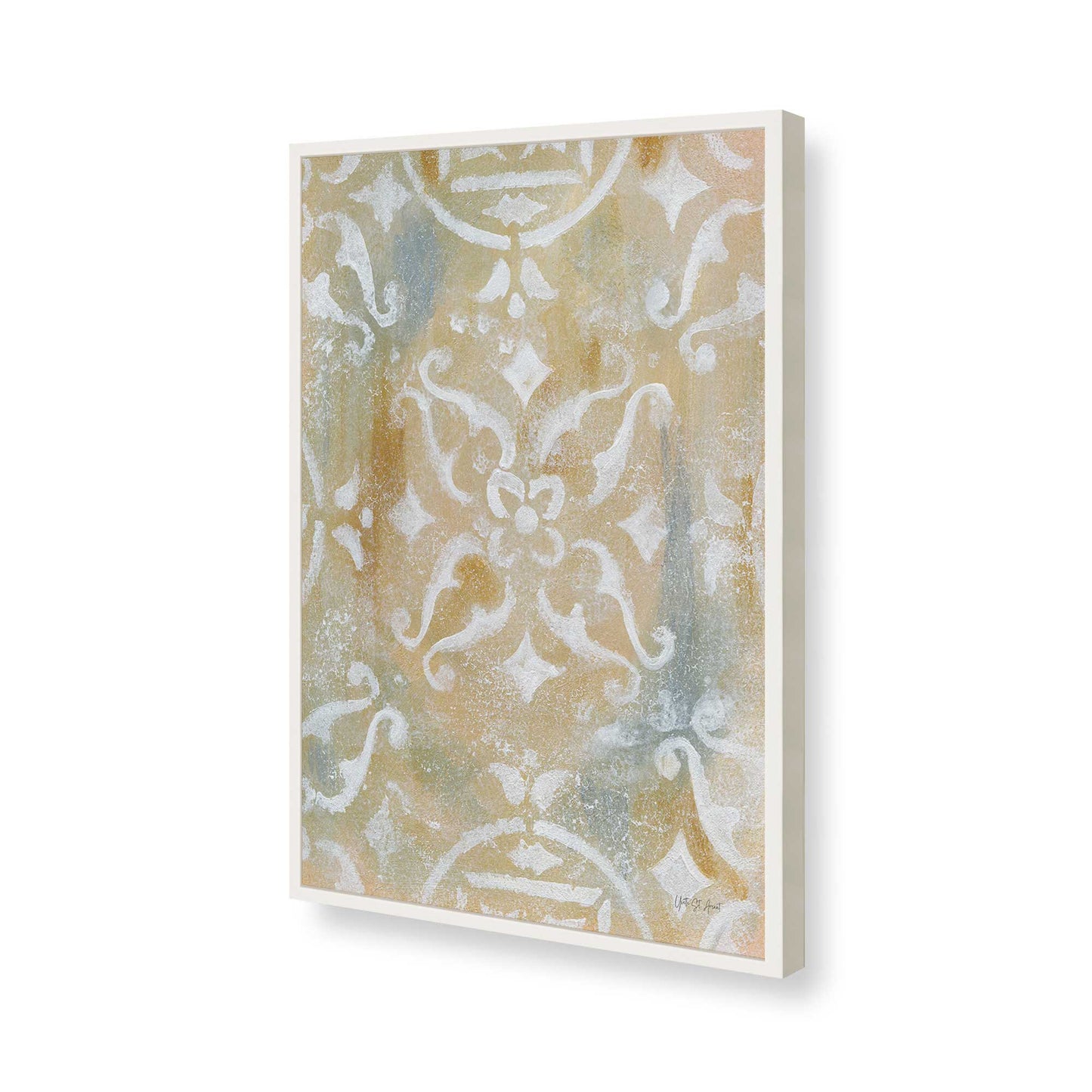 [Color:Opaque White], Picture of art in a Opaque White frame of the corner