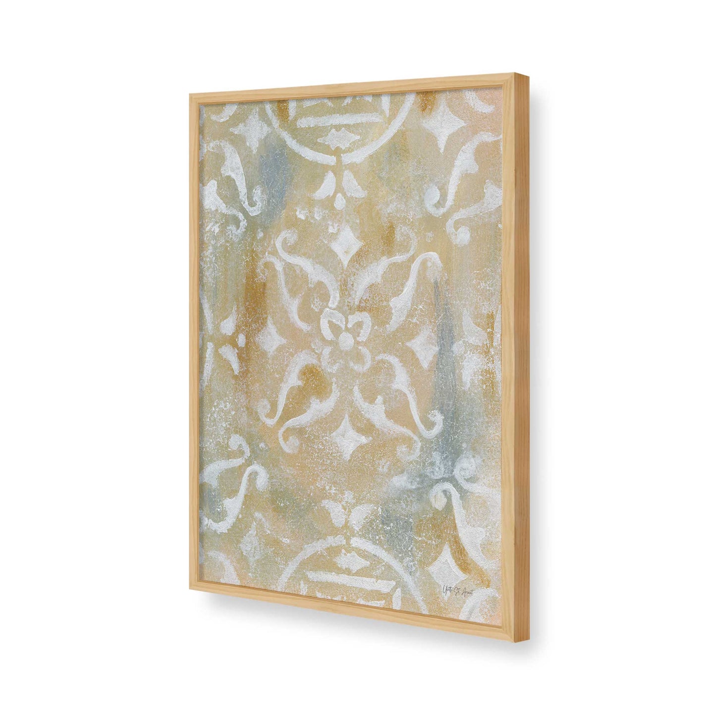 [Color:American Maple], Picture of art in a American Maple frame of the corner