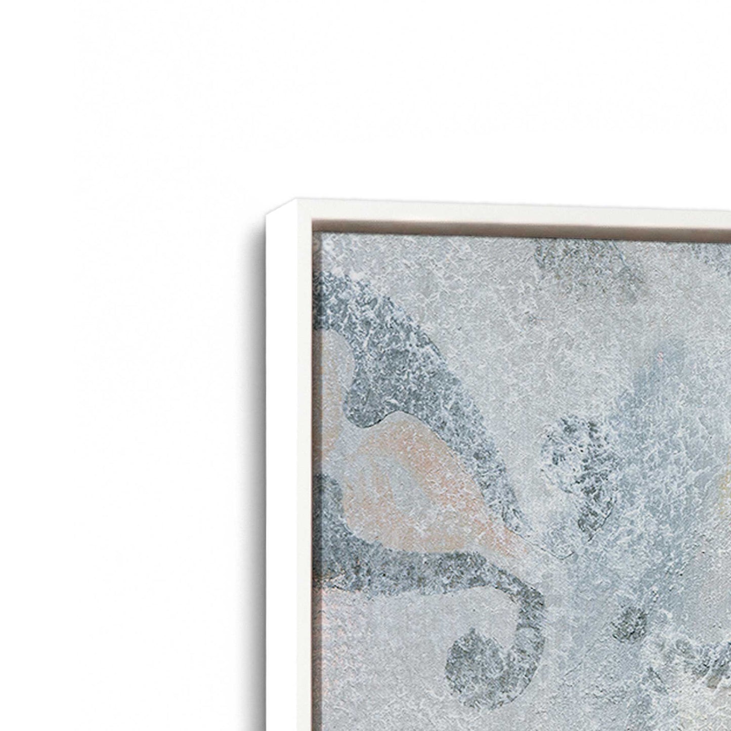 [Color:Opaque White], Picture of art in a White frame at an angle