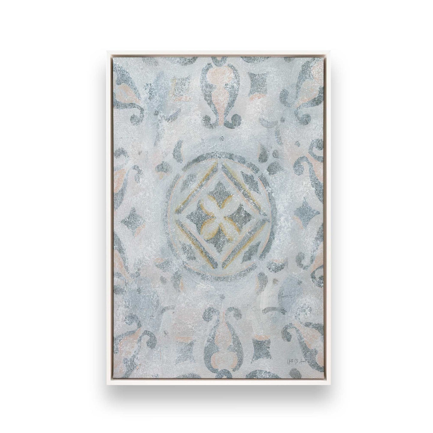 [Color:Opaque White], Picture of art in a White frame