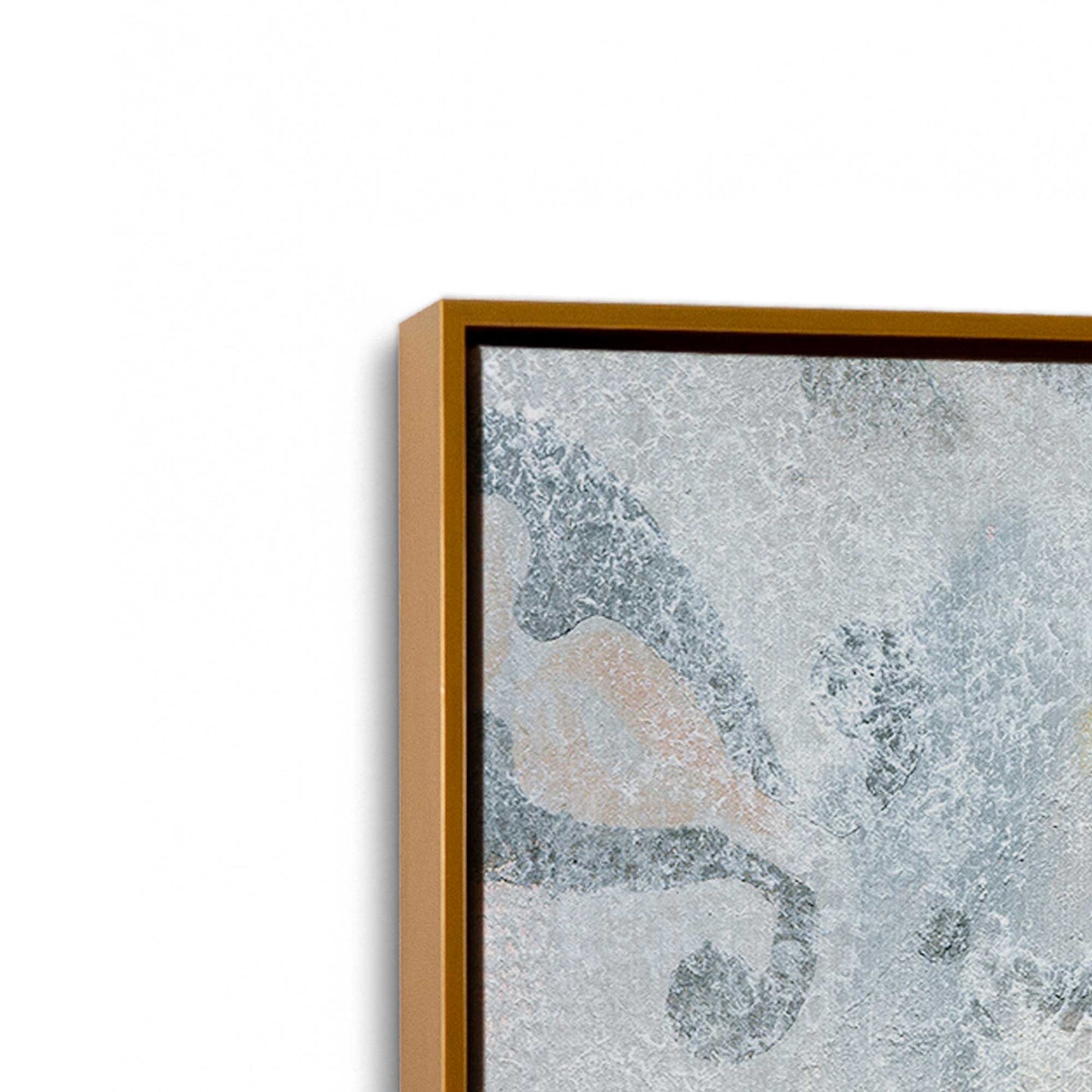 [Color:Polished Gold], Picture of art in a Polished Gold frame at an angle