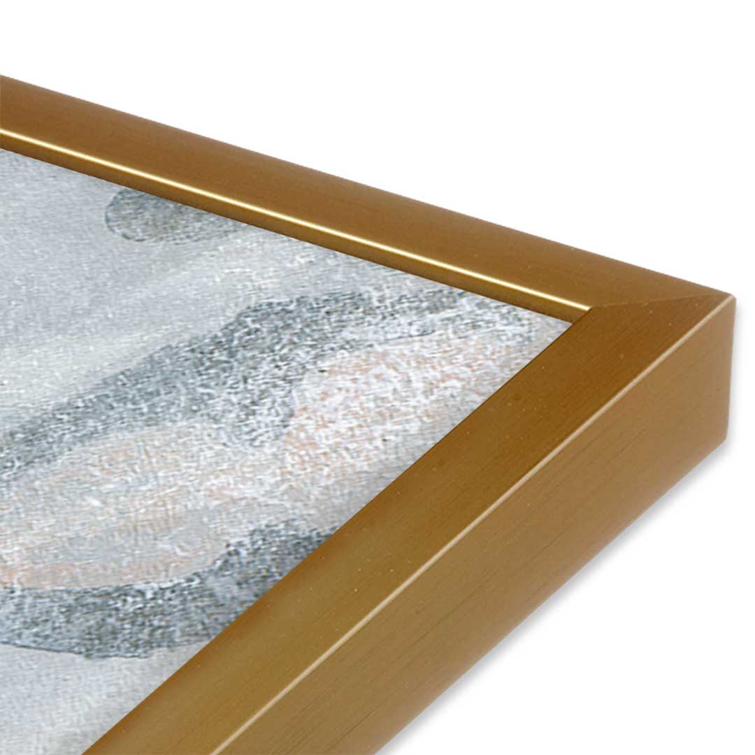 [Color:Polished Gold], Picture of art in a Polished Gold frame at an angle
