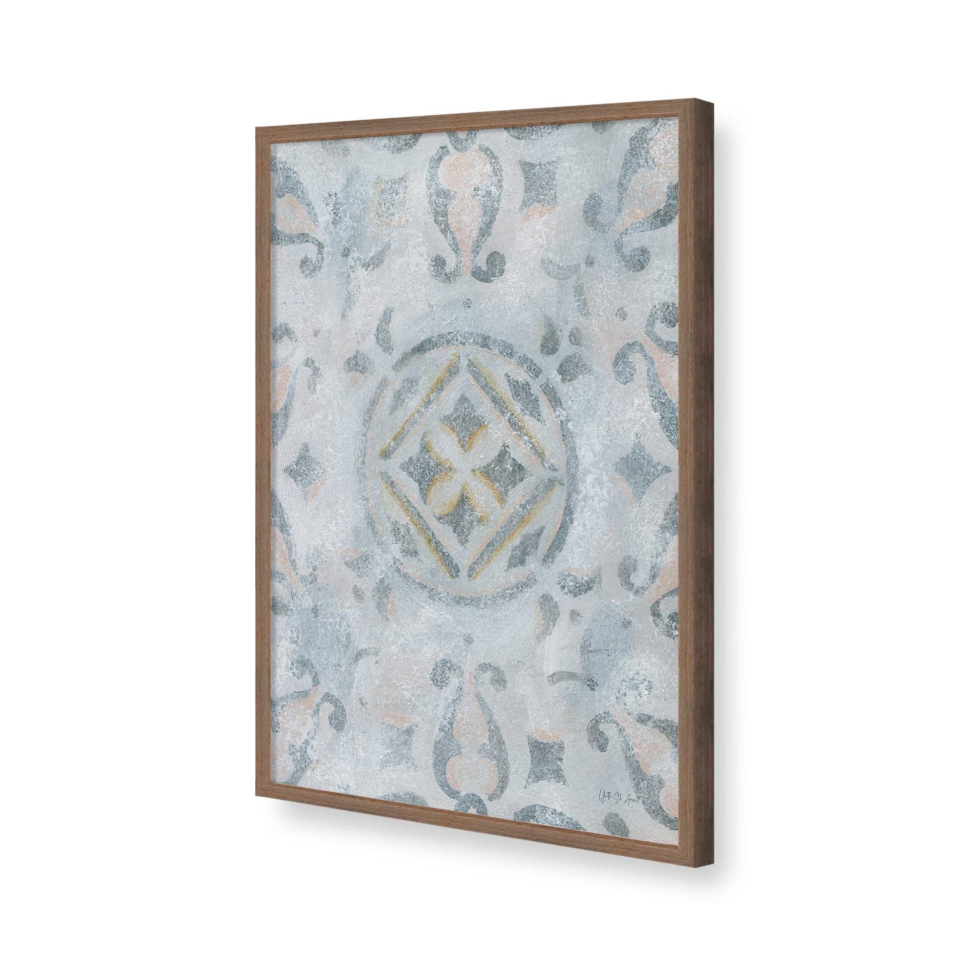[Color:Walnut], Picture of art in a Walnut frame of the corner