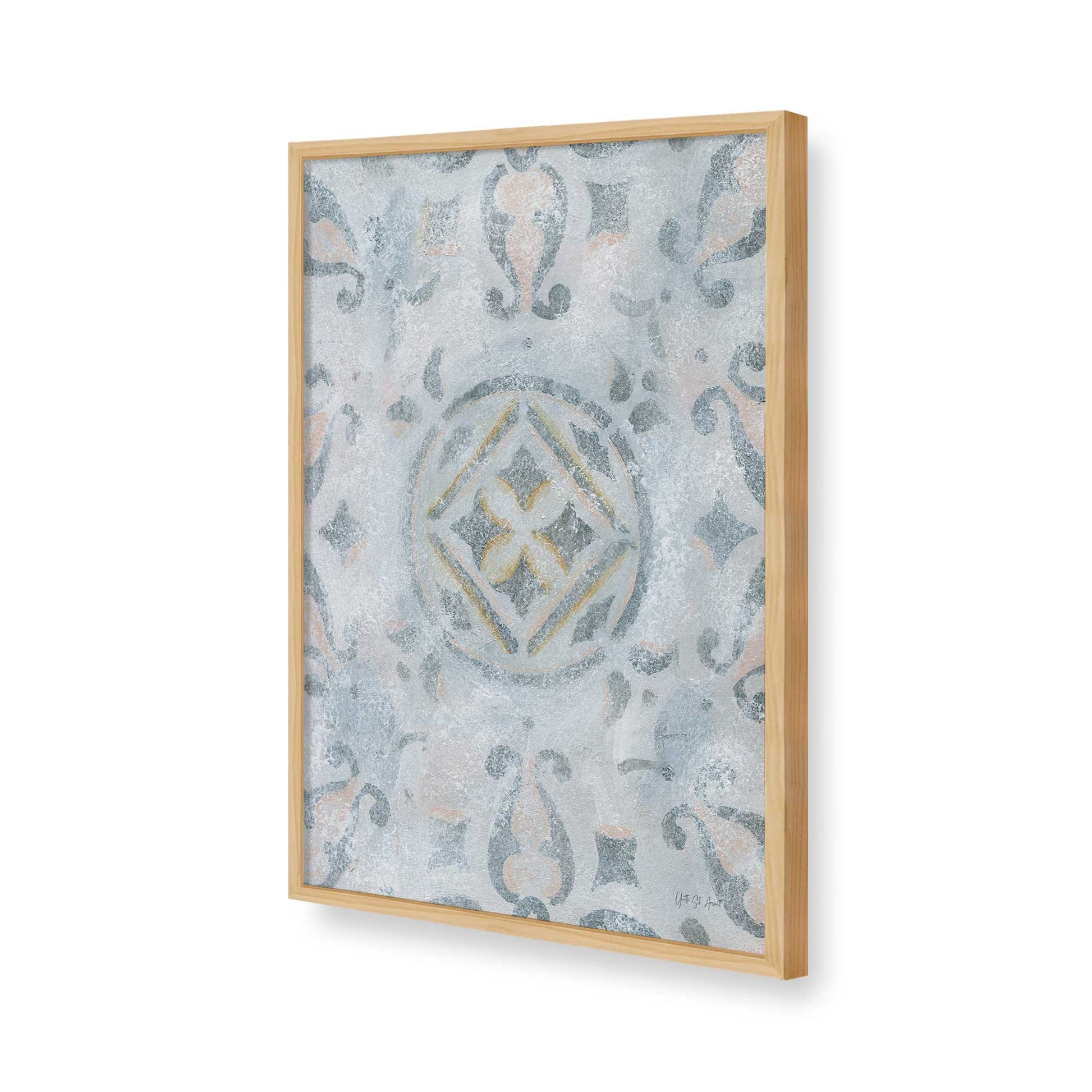 [Color:American Maple], Picture of art in a American Maple frame of the corner