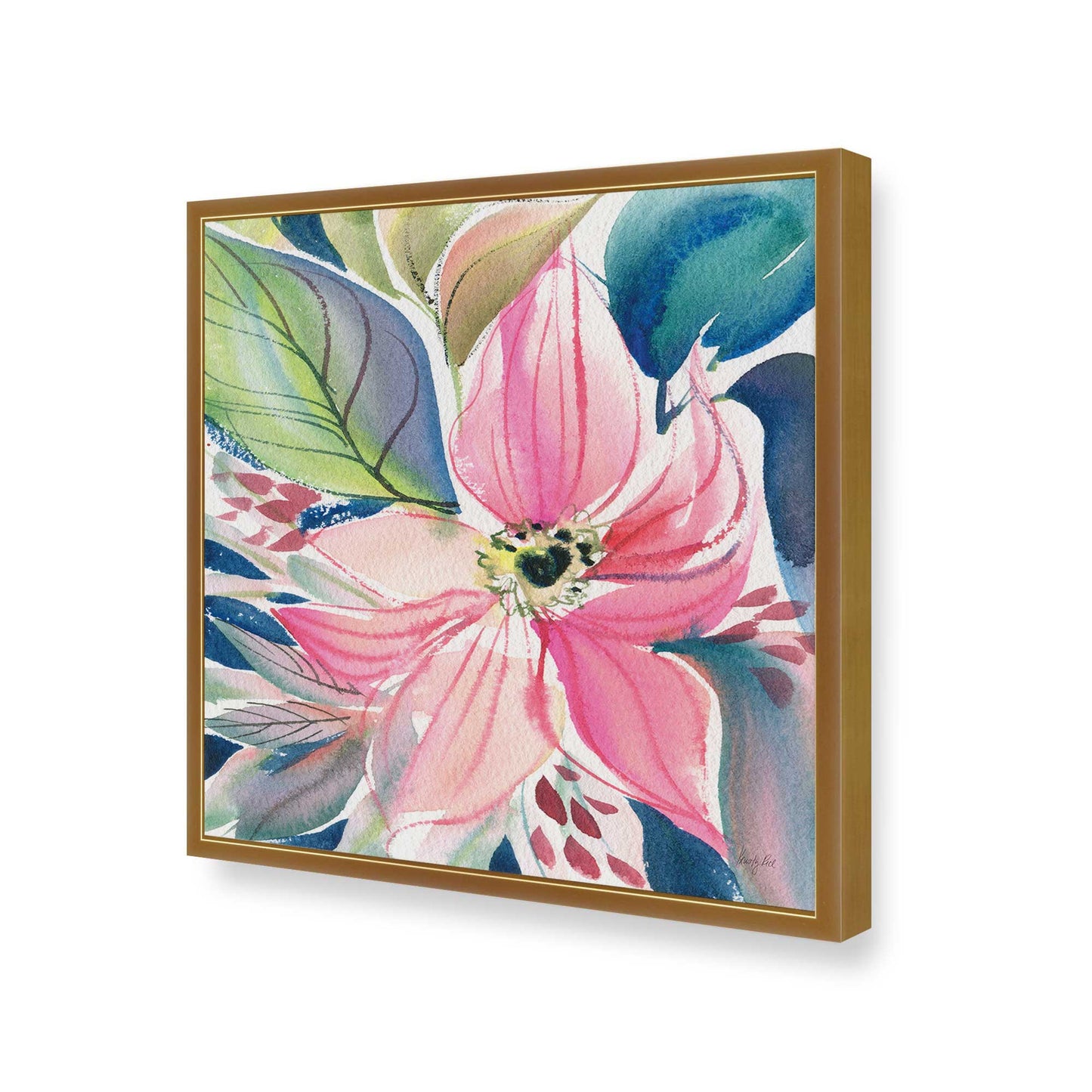 [Color:Polished Gold], Picture of art in a Polished Gold frame of the corner