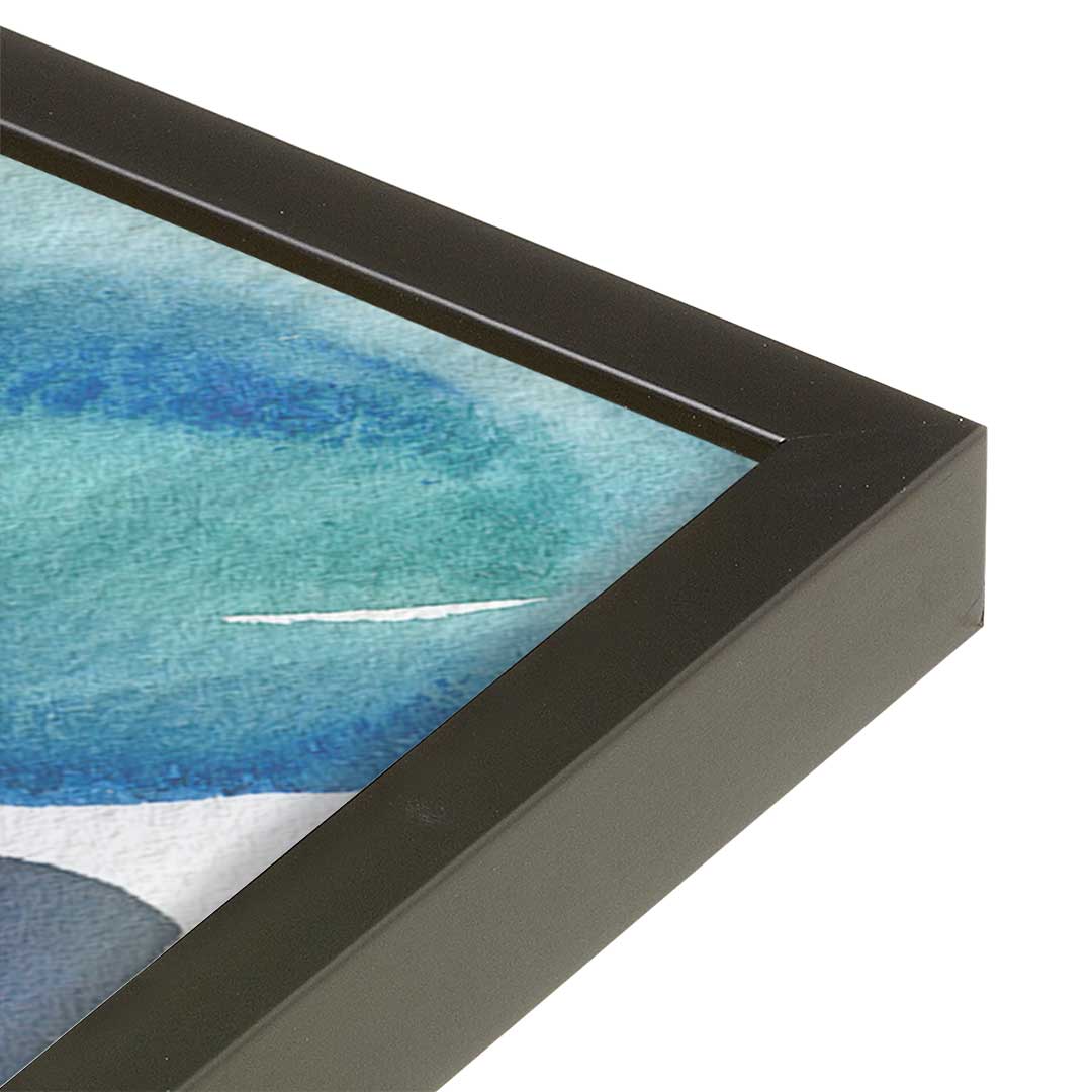 [Color:Satin Black], Picture of art in a Satin Black frame at an angle